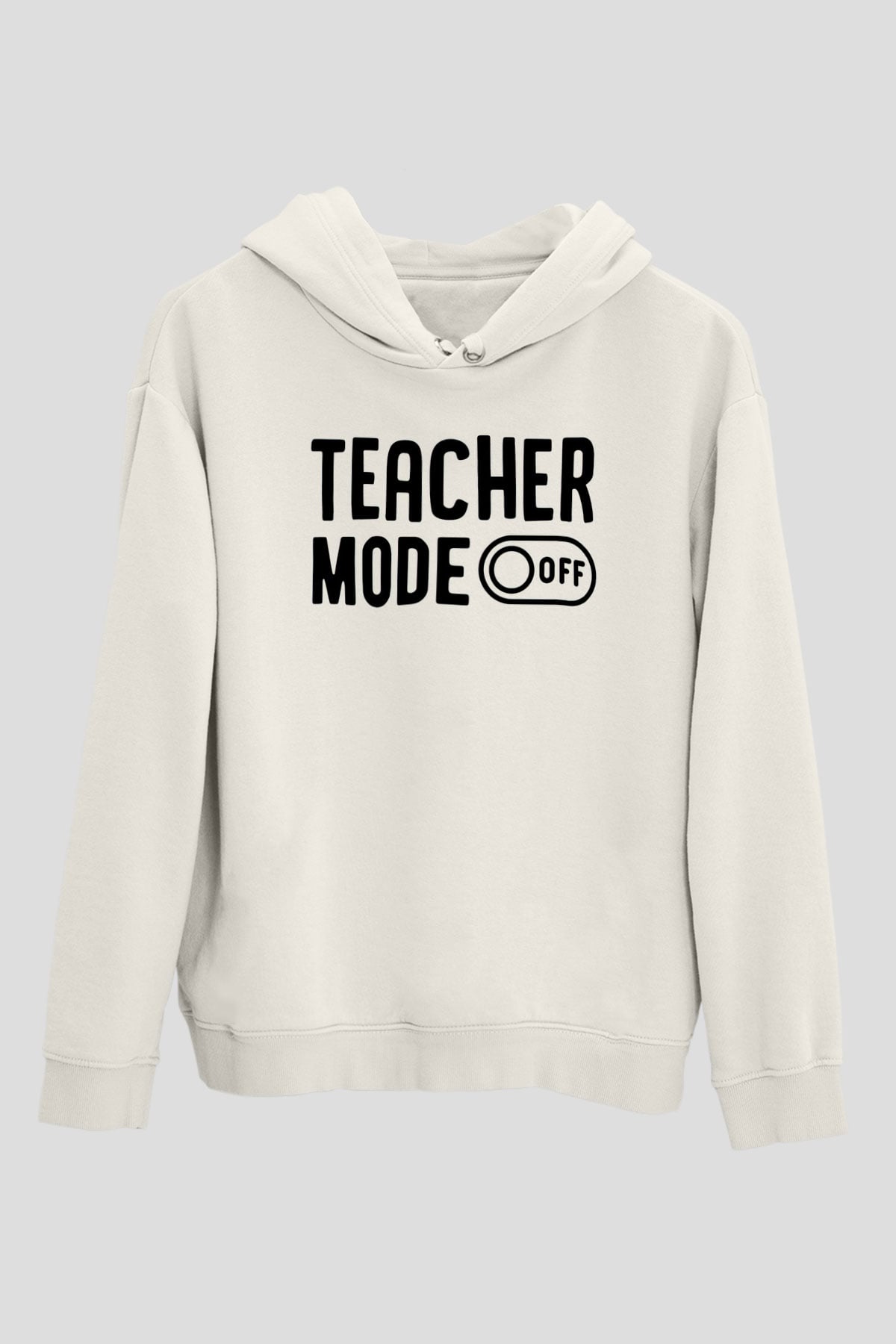 Öğretmen Beyaz Unisex Kapüşonlu Sweatshirt
