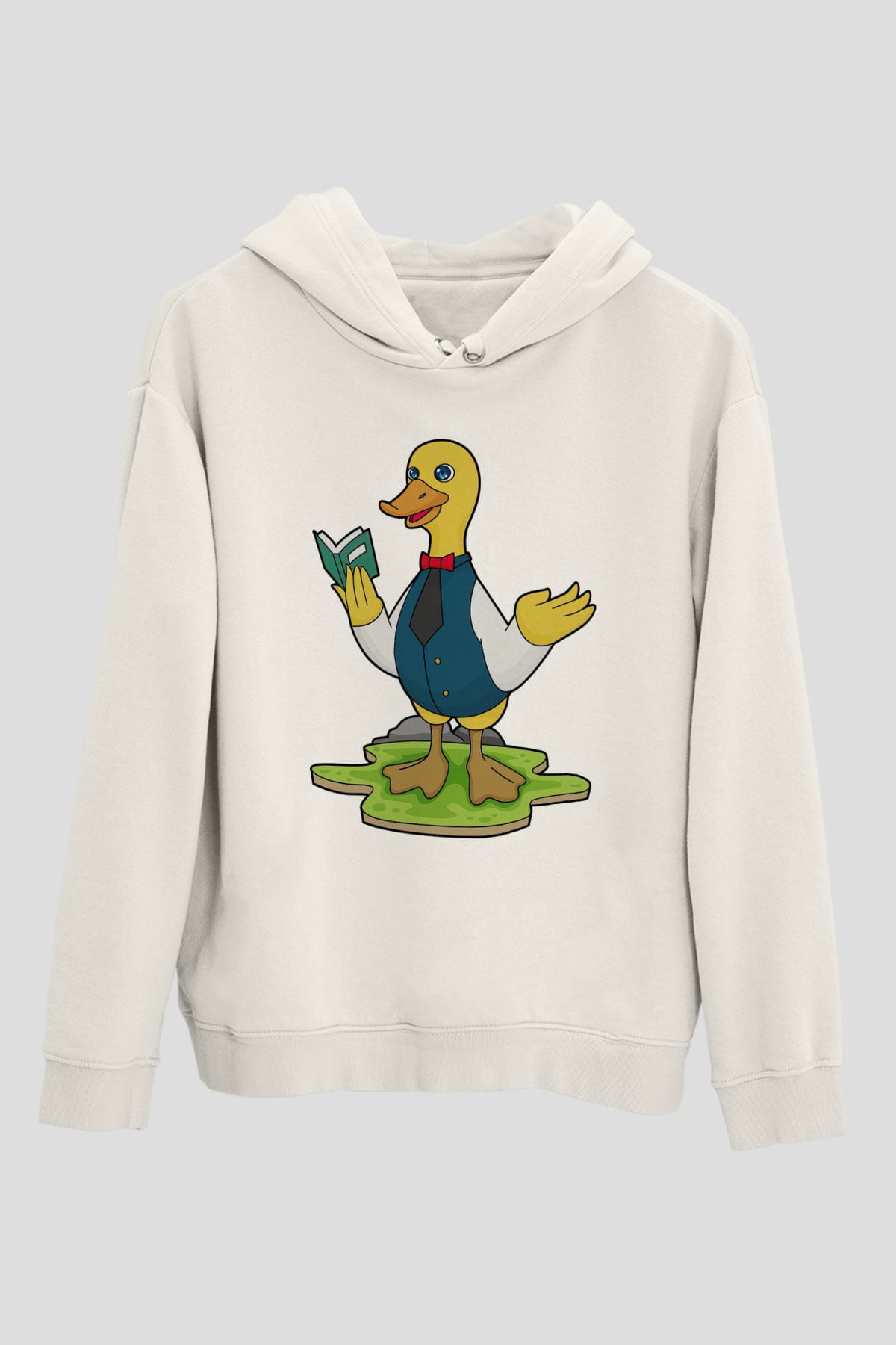 Öğretmen Beyaz Unisex Kapüşonlu Sweatshirt
