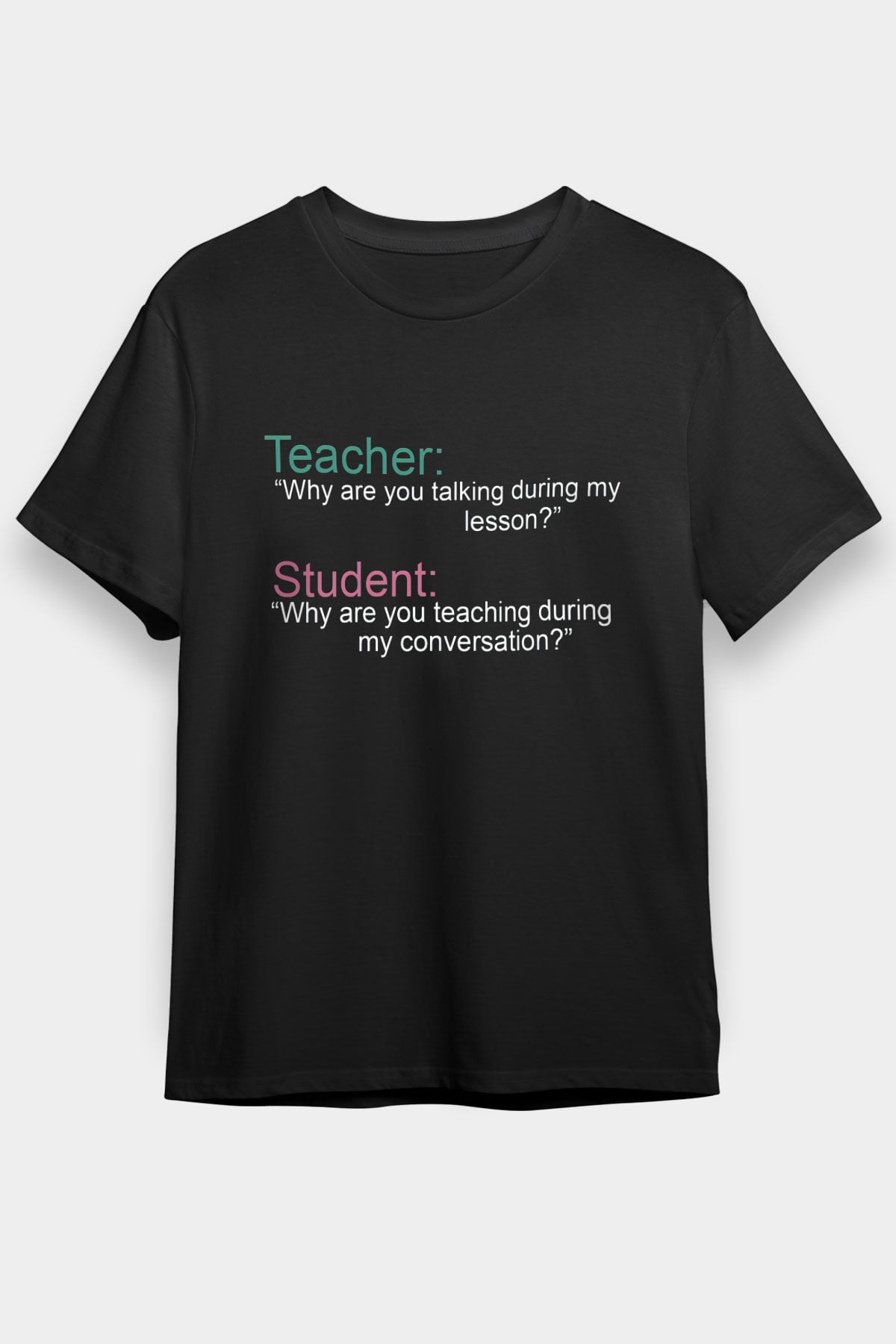 Öğretmen Siyah Unisex Tişört T-Shirt - TişörtFabrikası