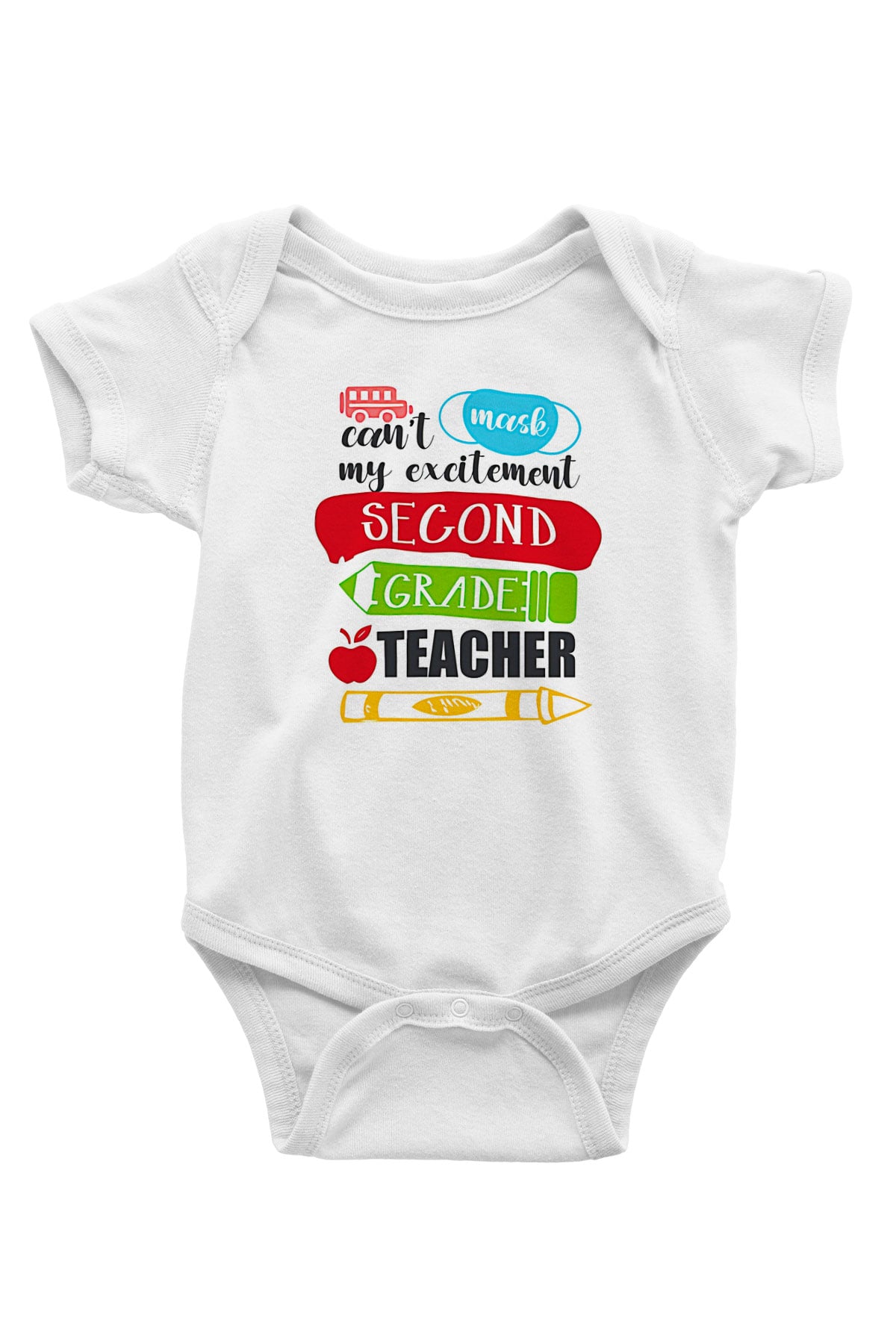 Öğretmenler Günü Baskılı Beyaz Unisex Bebek Body - Zıbın