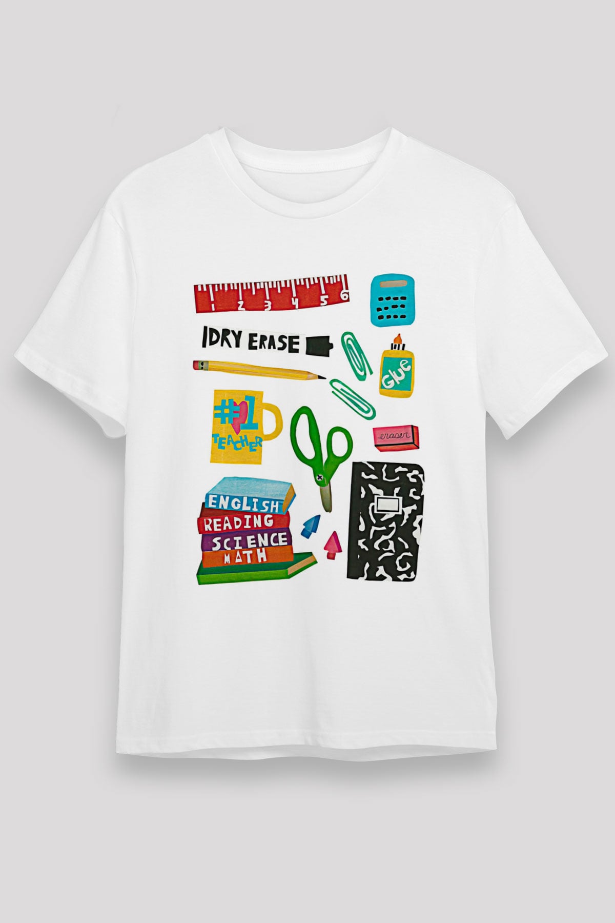 Öğretmenler Günü Baskılı Unisex Beyaz Tişört - Tshirt