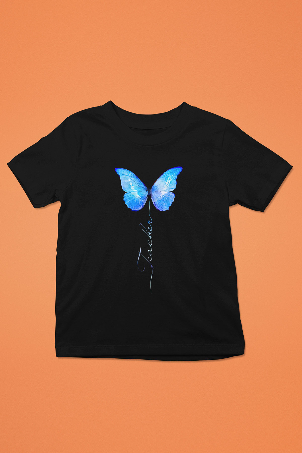 Öğretmenler Günü Baskılı Unisex Siyah Çocuk Tişört - Tshirt
