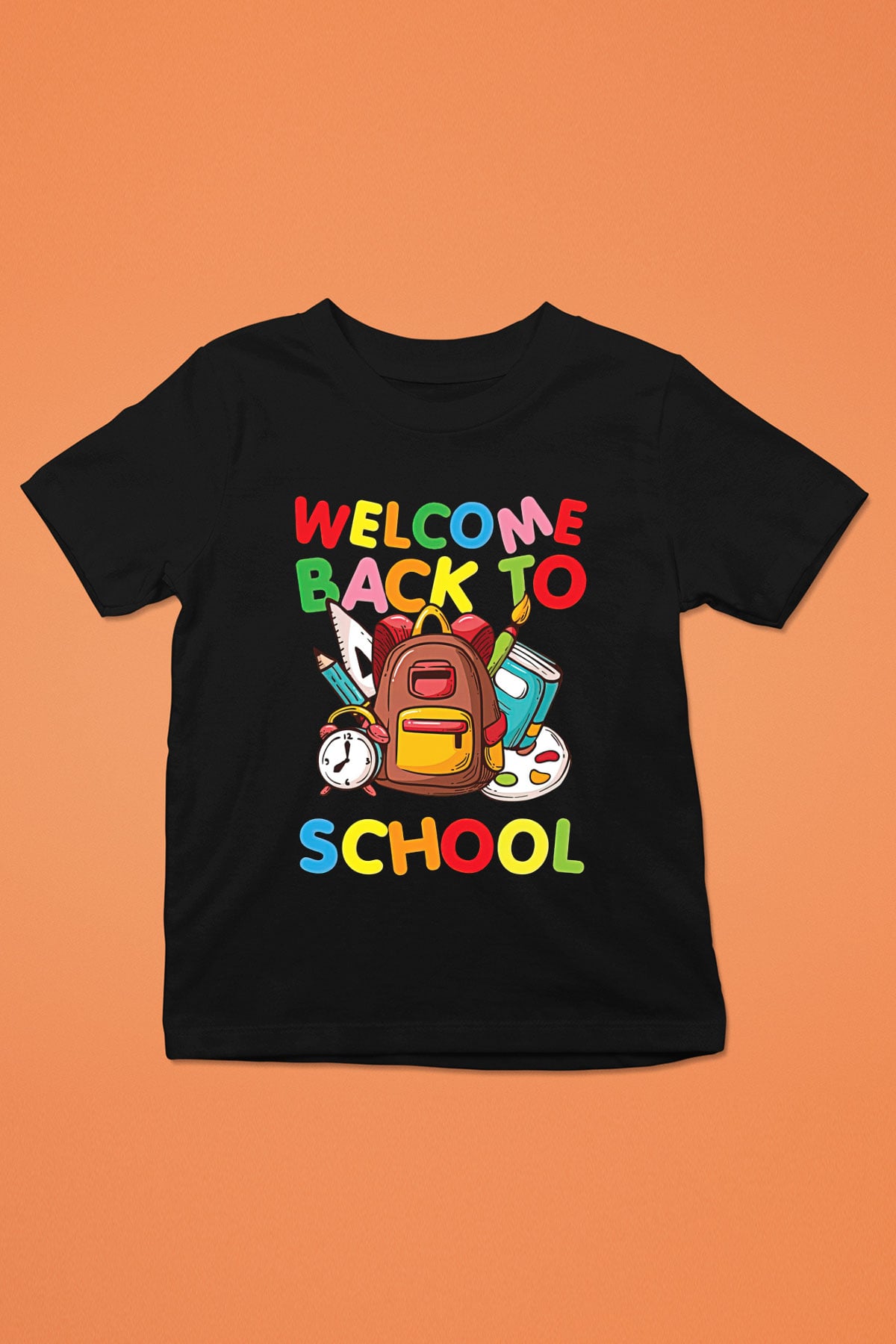 Öğretmenler Günü Baskılı Unisex Siyah Çocuk Tişört - Tshirt