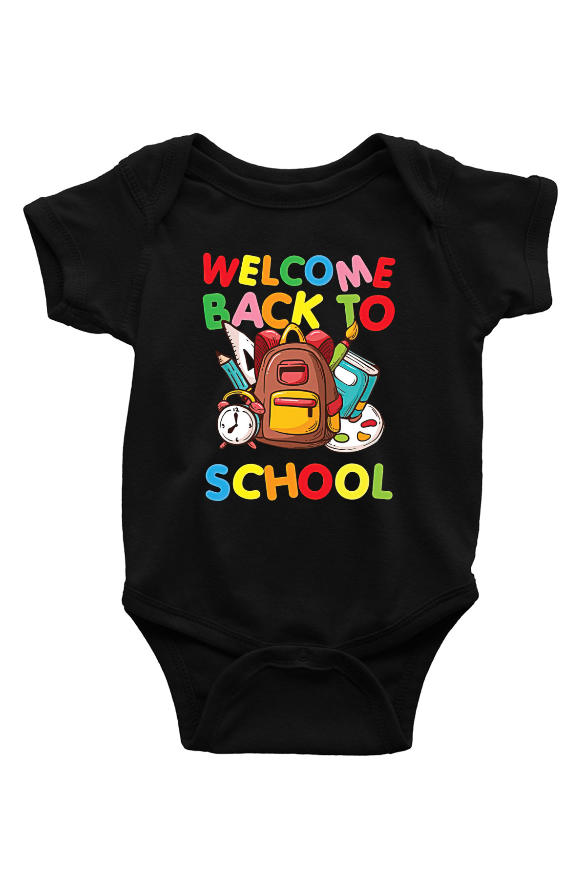 Öğretmenler Günü Baskılı Unisex Siyah Bebek Body - Zıbın