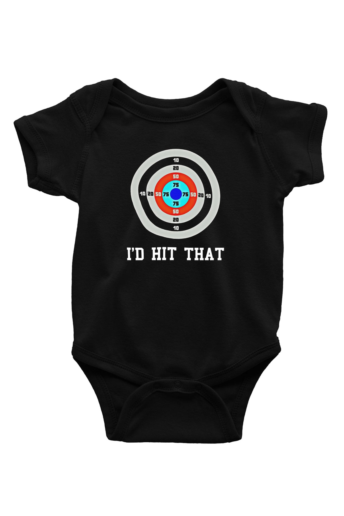 Okçuluk - Archery Baskılı Unisex Siyah Bebek Body - Zıbın