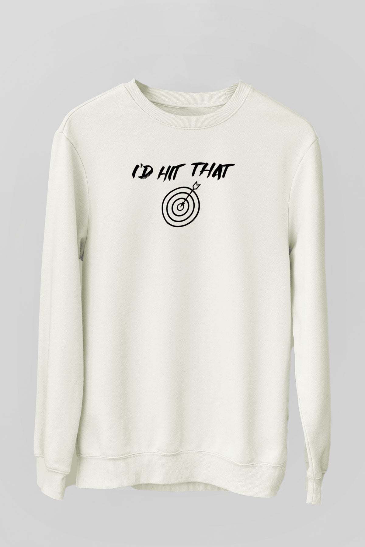 Okçuluk Baskılı Unisex Ekru Sweatshirt