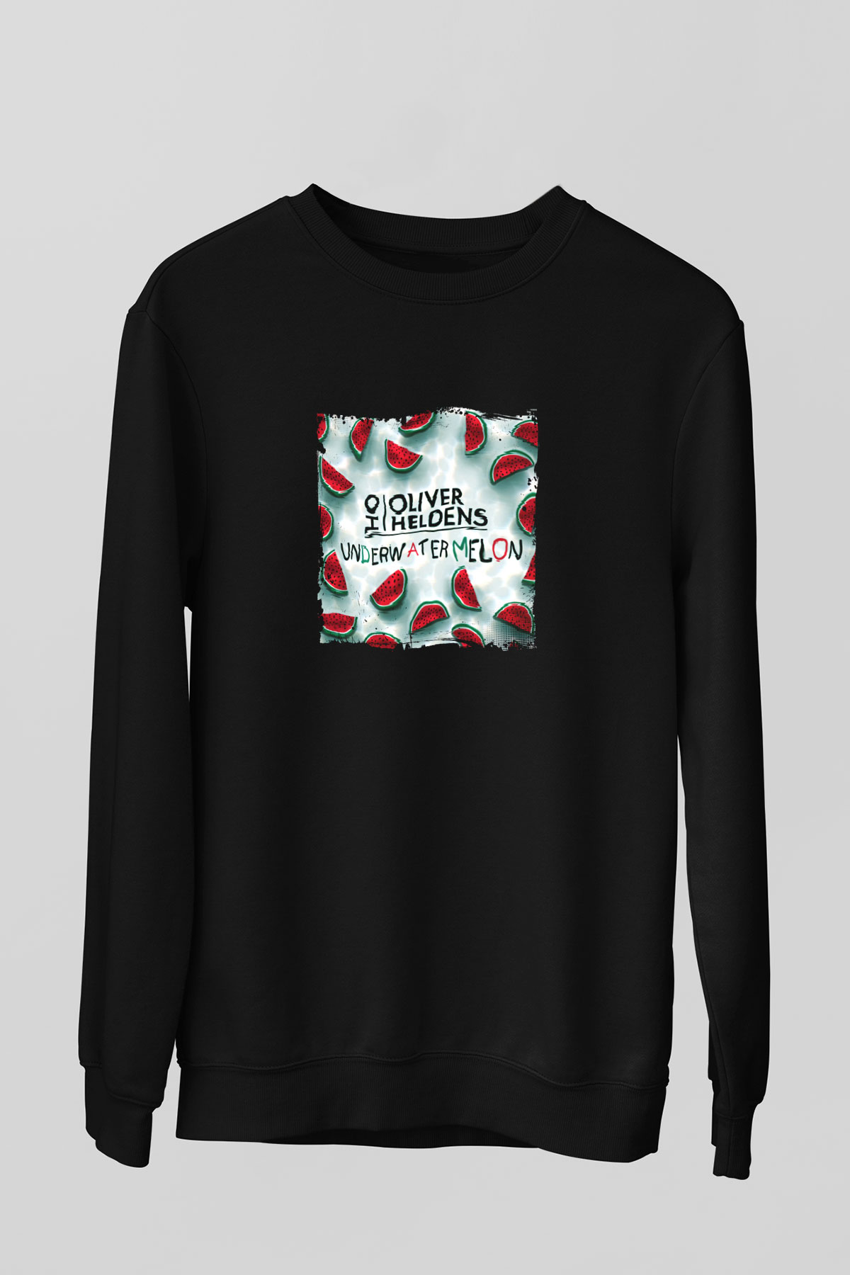 Oliver Heldens Baskılı Unisex Siyah Sweatshirt