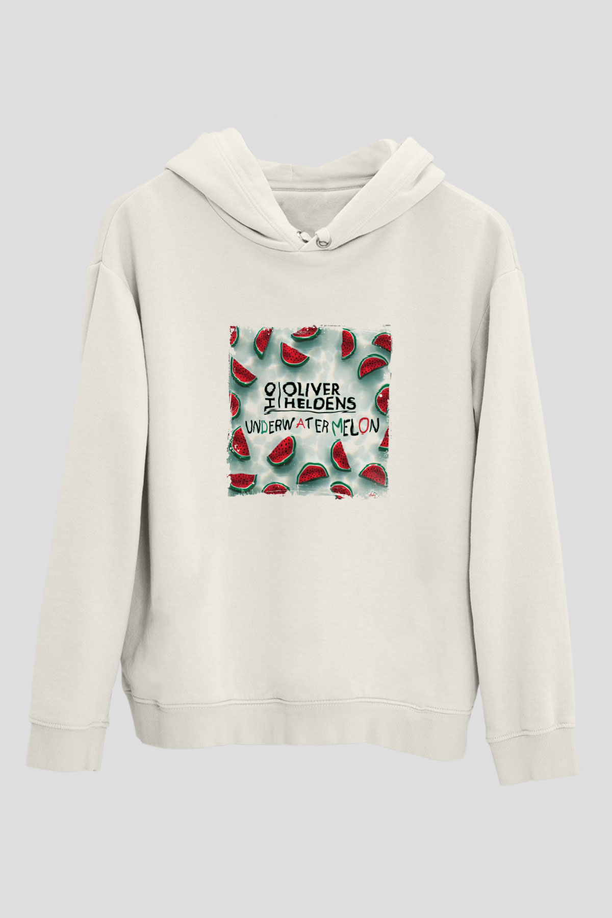 Oliver HeldensBaskılı Beyaz Hoodie