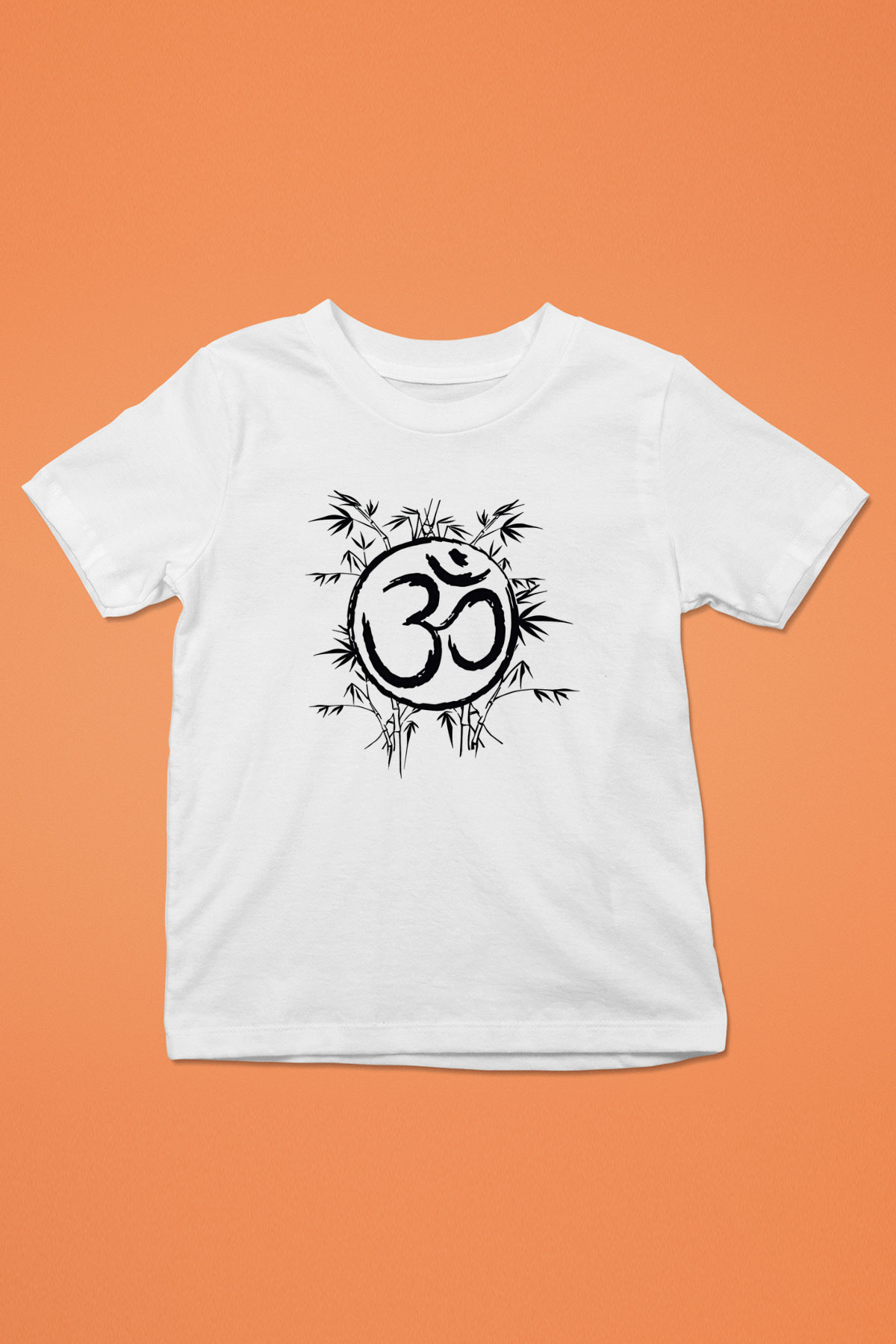 Om Baskılı Beyaz Unisex Beyaz Çocuk Tişört - Tshirt