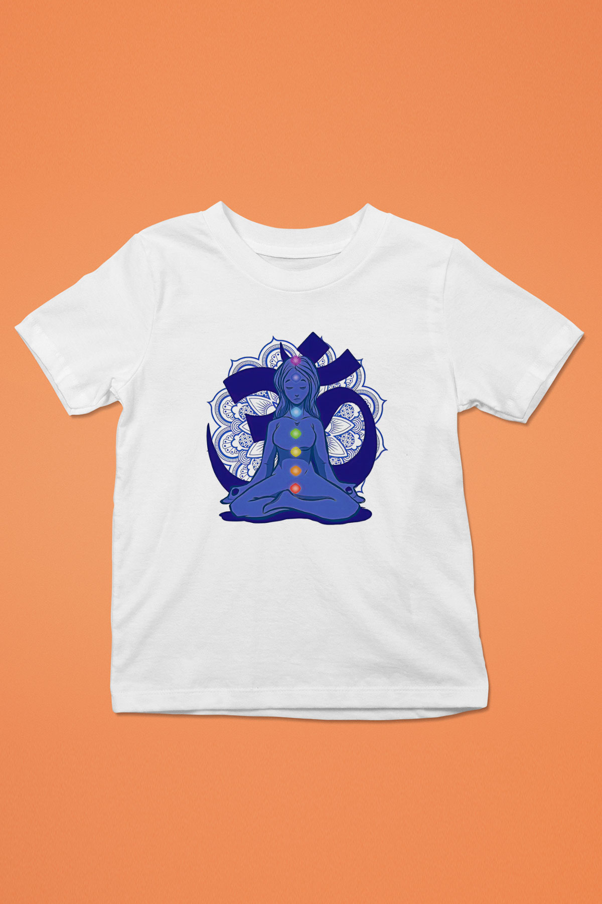 Om Baskılı Beyaz Unisex Beyaz Çocuk Tişört - Tshirt