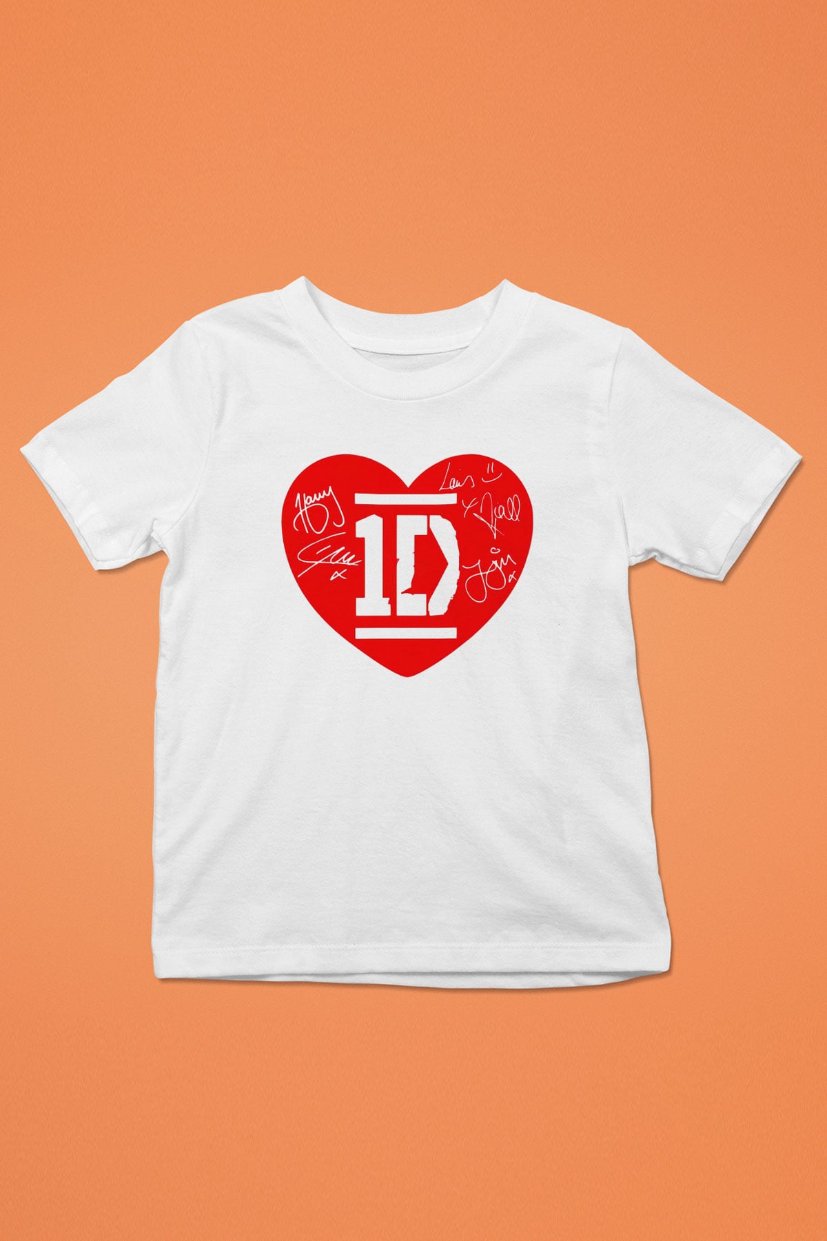 One Direction Baskılı Beyaz Unisex Çocuk Tişört