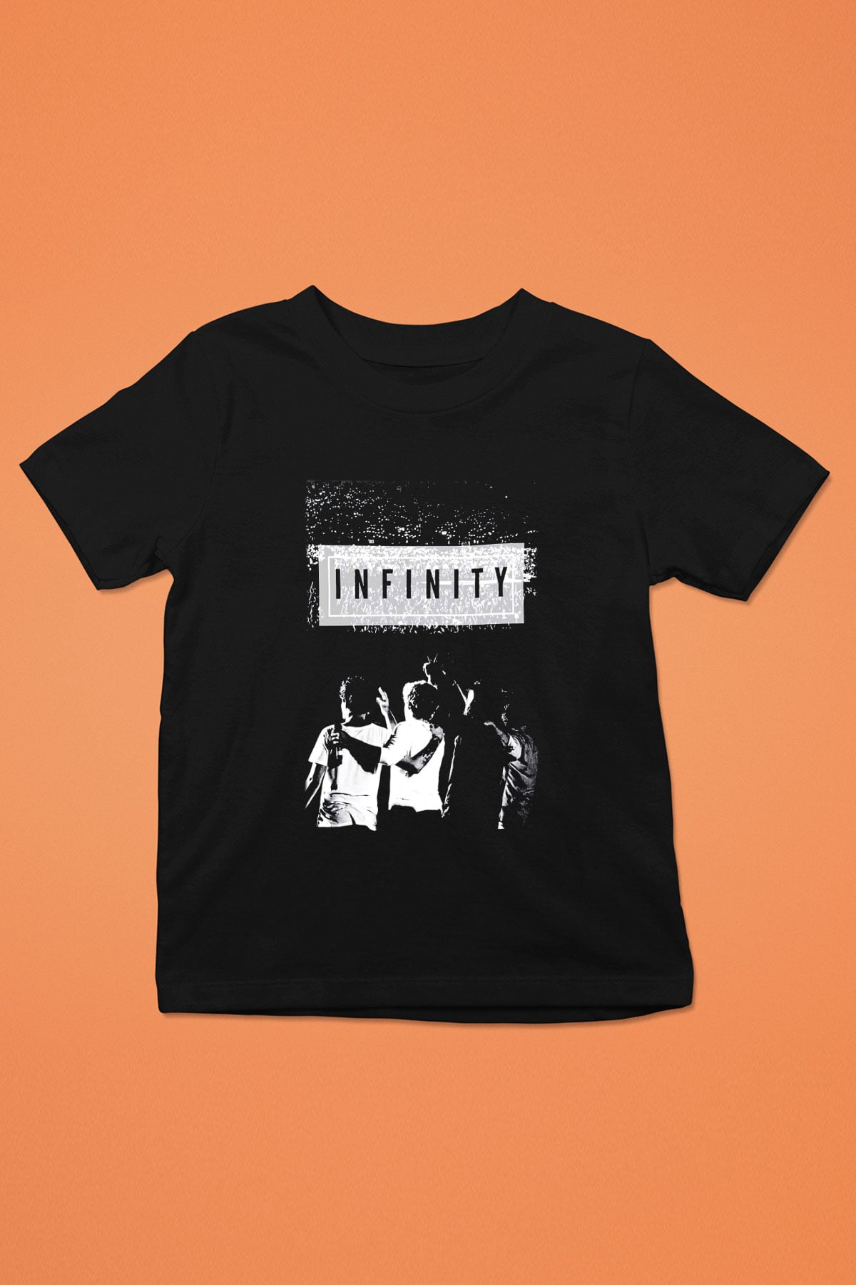 One Direction Baskılı Siyah Unisex Çocuk Tişört