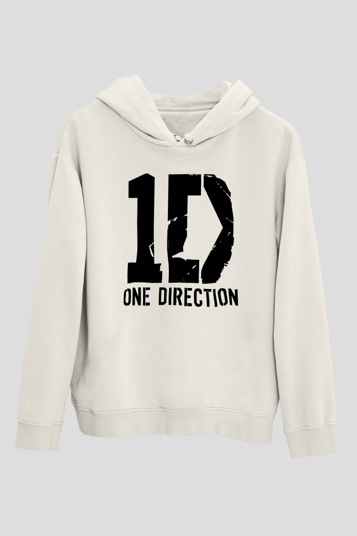 One Direction Beyaz Unisex Kapşonlu Sweatshirt