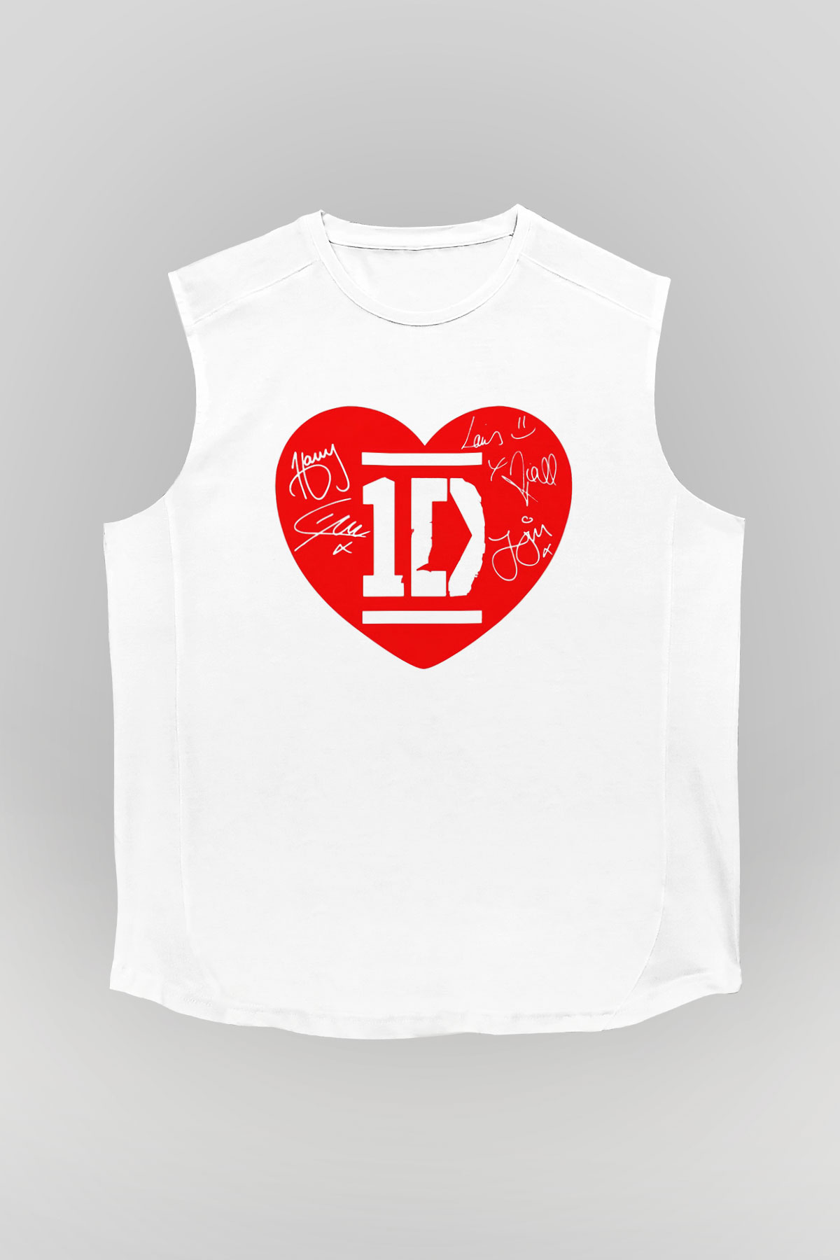 One Direction Beyaz Unisex Kolsuz Tişört