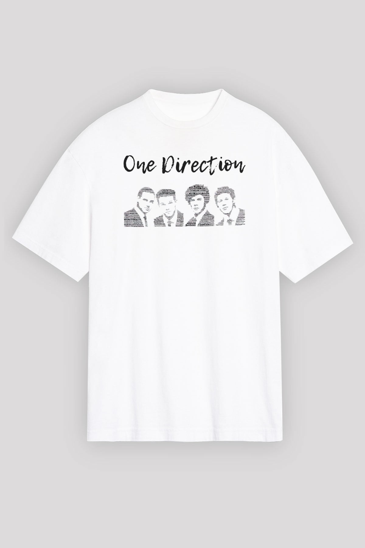 One Direction Beyaz Unisex Tişört T-Shirt - TişörtFabrikası