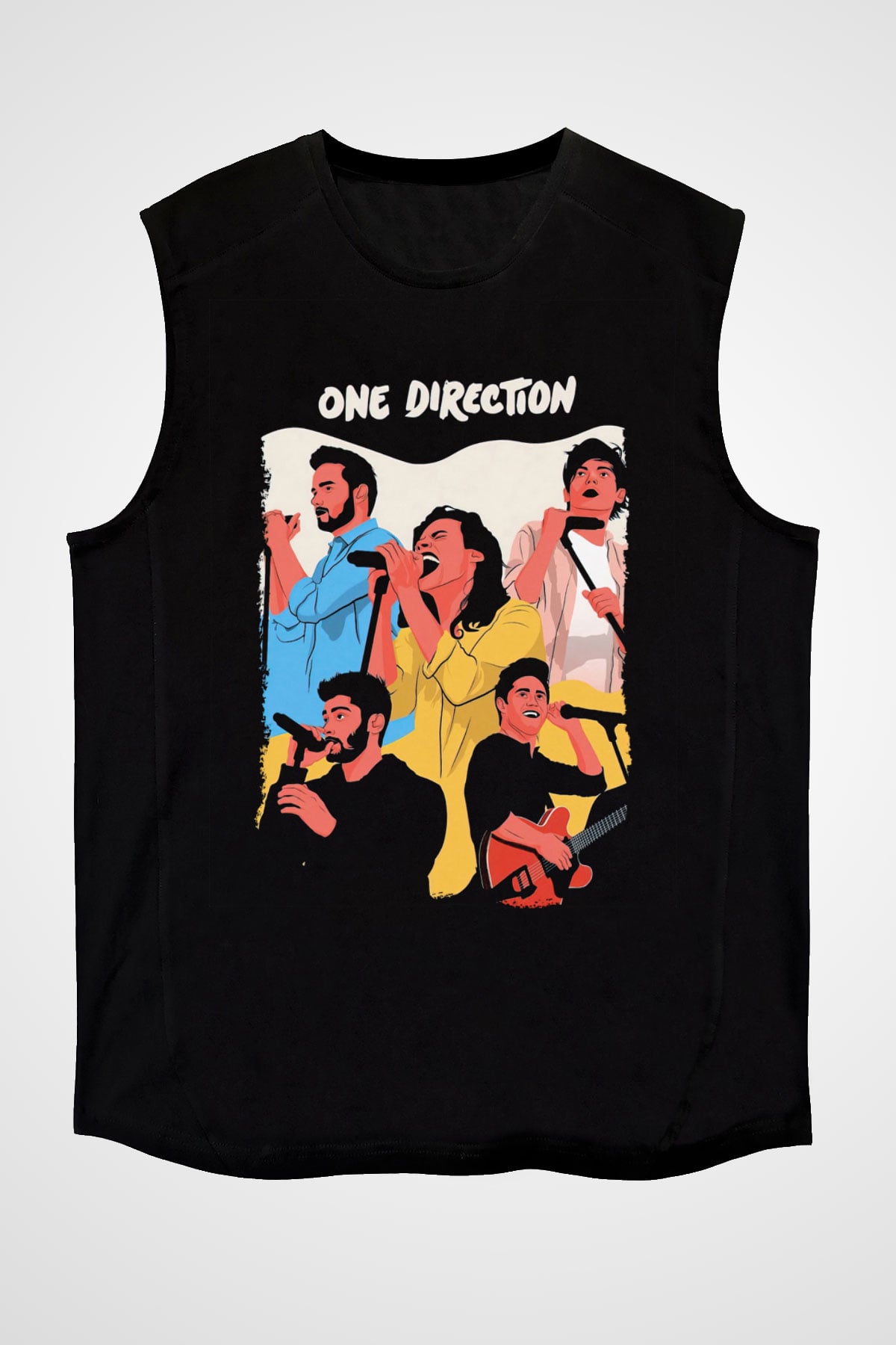 One Direction Siyah Unisex Kolsuz Tişört
