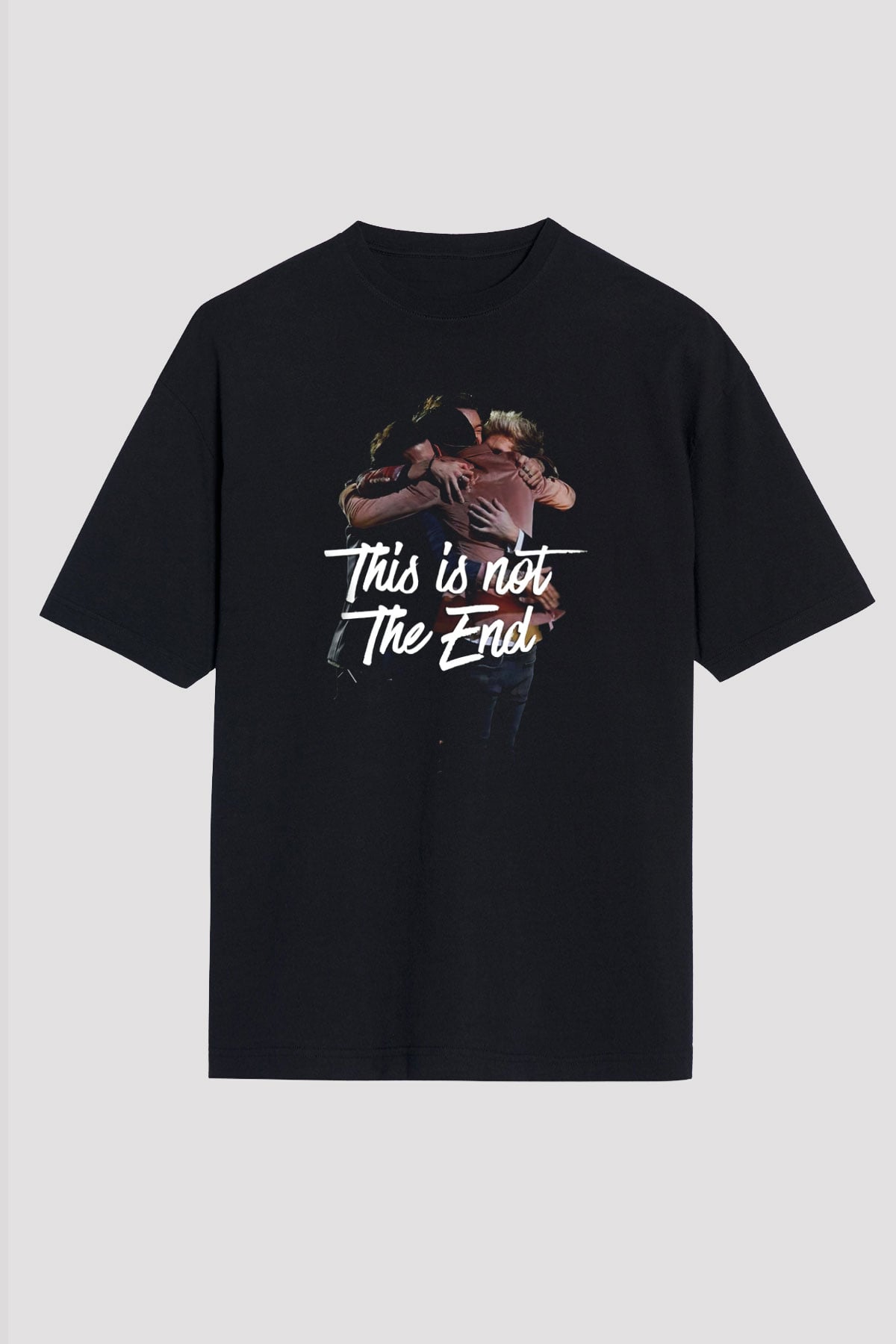 One Direction Siyah Unisex Oversize Tişört T-Shirt