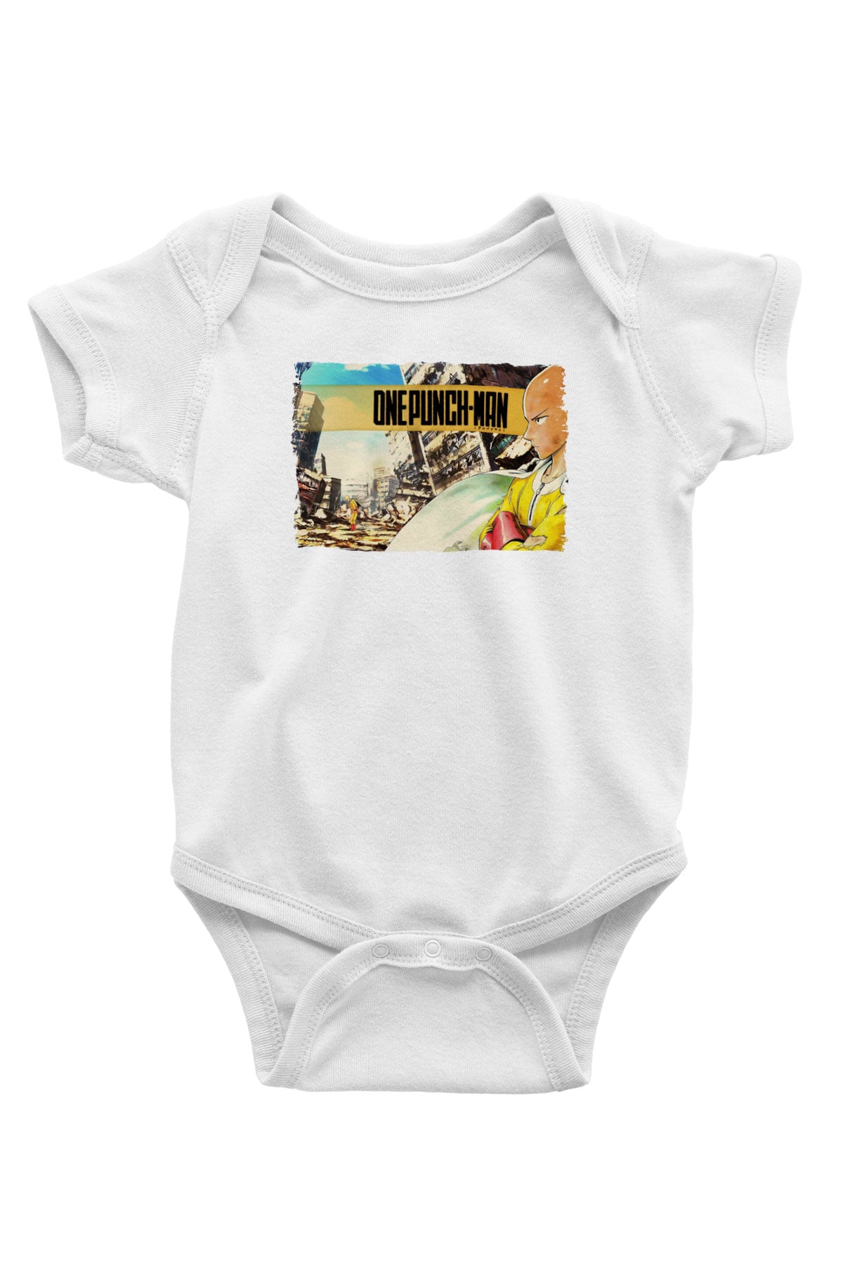 One Punch Man Beyaz Bebek Body - Zıbın