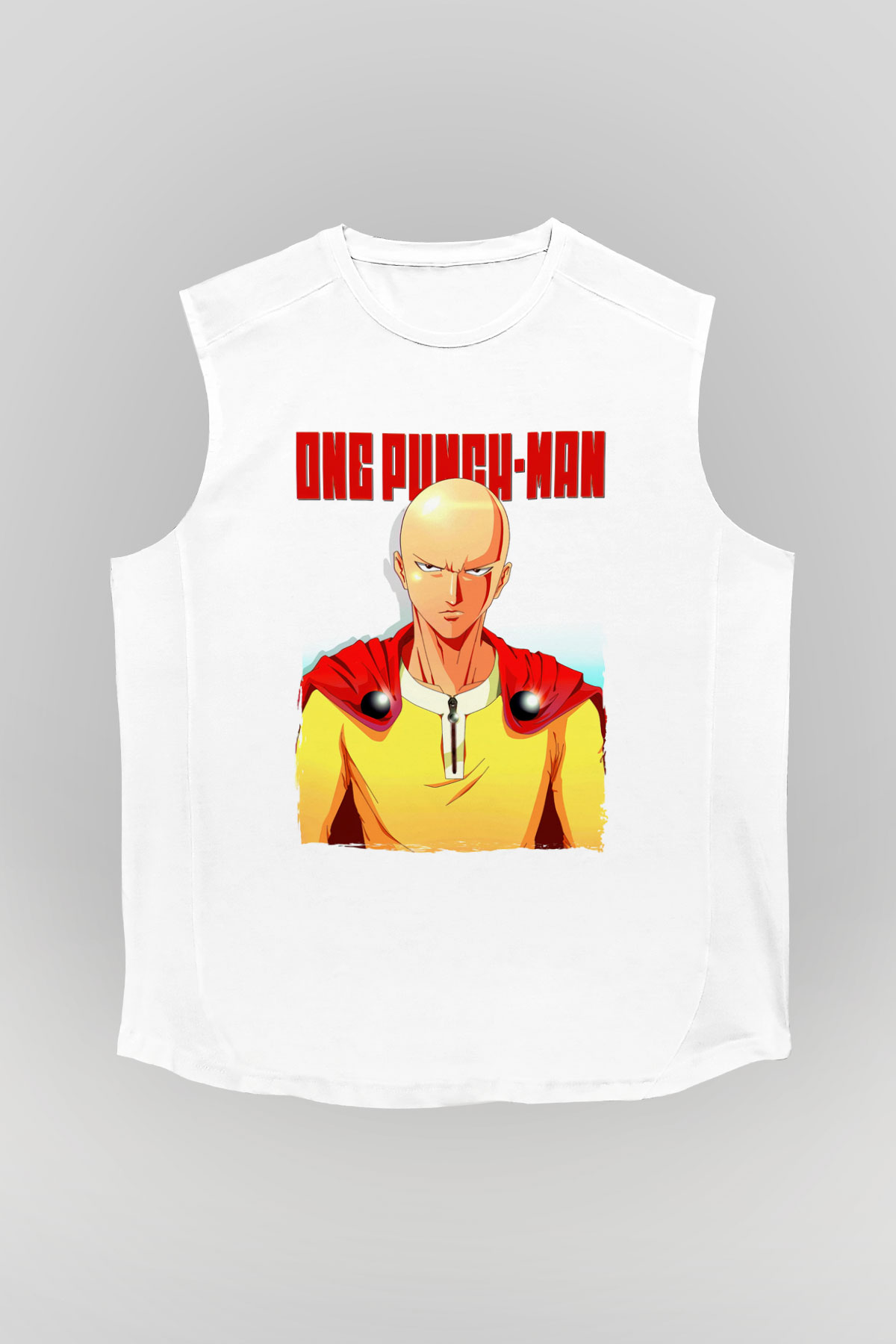 One Punch Man Beyaz Unisex Kolsuz Tişört