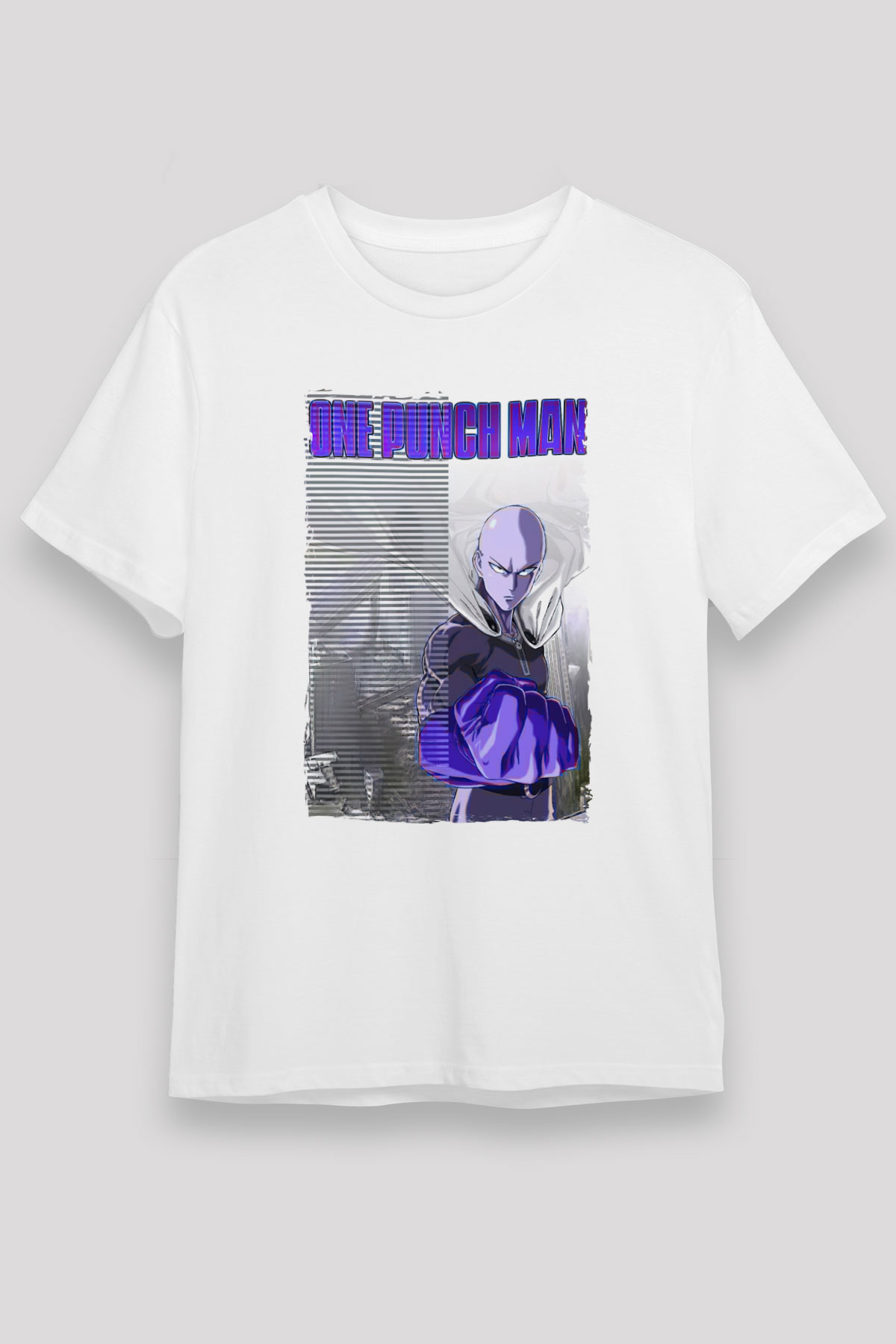 One Punch Man White Unisex Graphic Tee - STREETWEAR