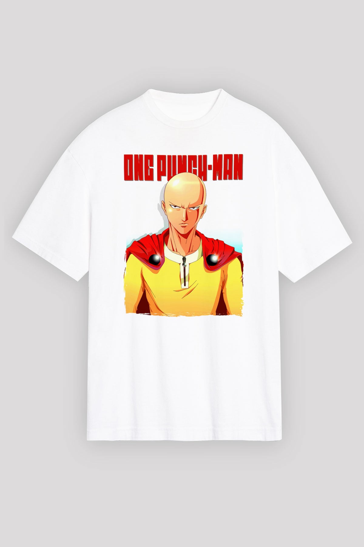One Punch Man Beyaz Unisex Tişört T-Shirt