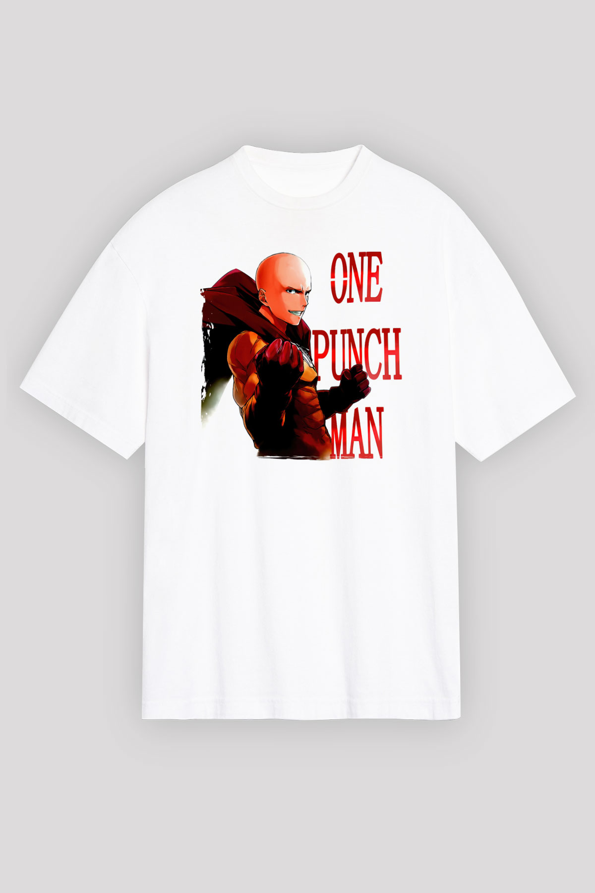 One Punch Man Beyaz Unisex Tişört T-Shirt