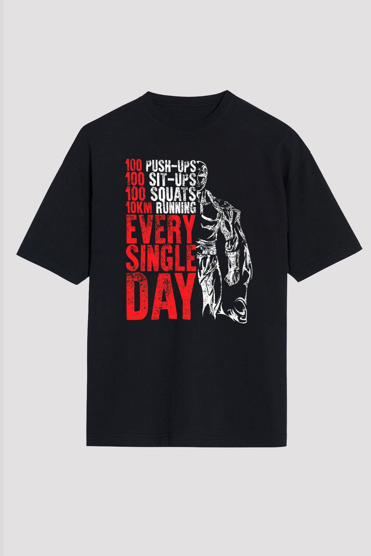 One Punch Man Siyah Unisex Oversize Tişört T-Shirt