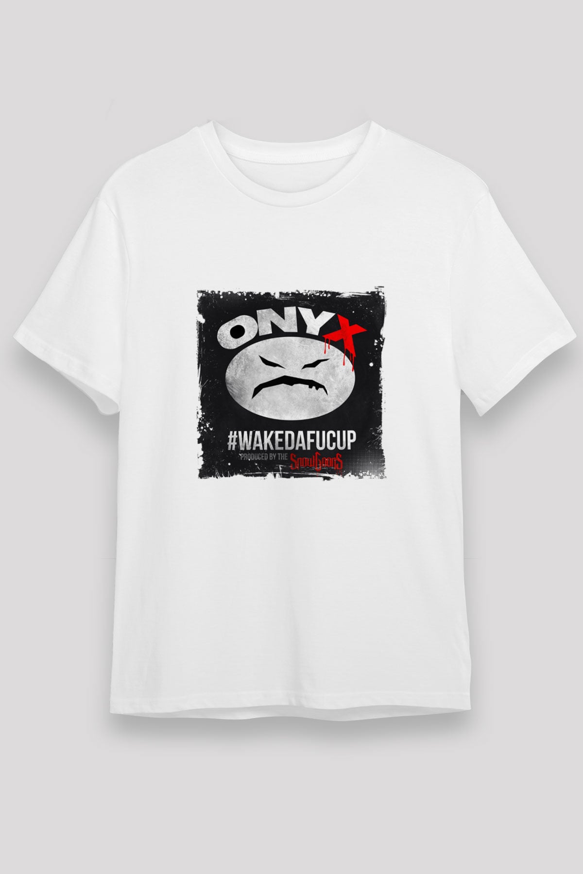 Onyx Baskılı Unisex Beyaz Tişört