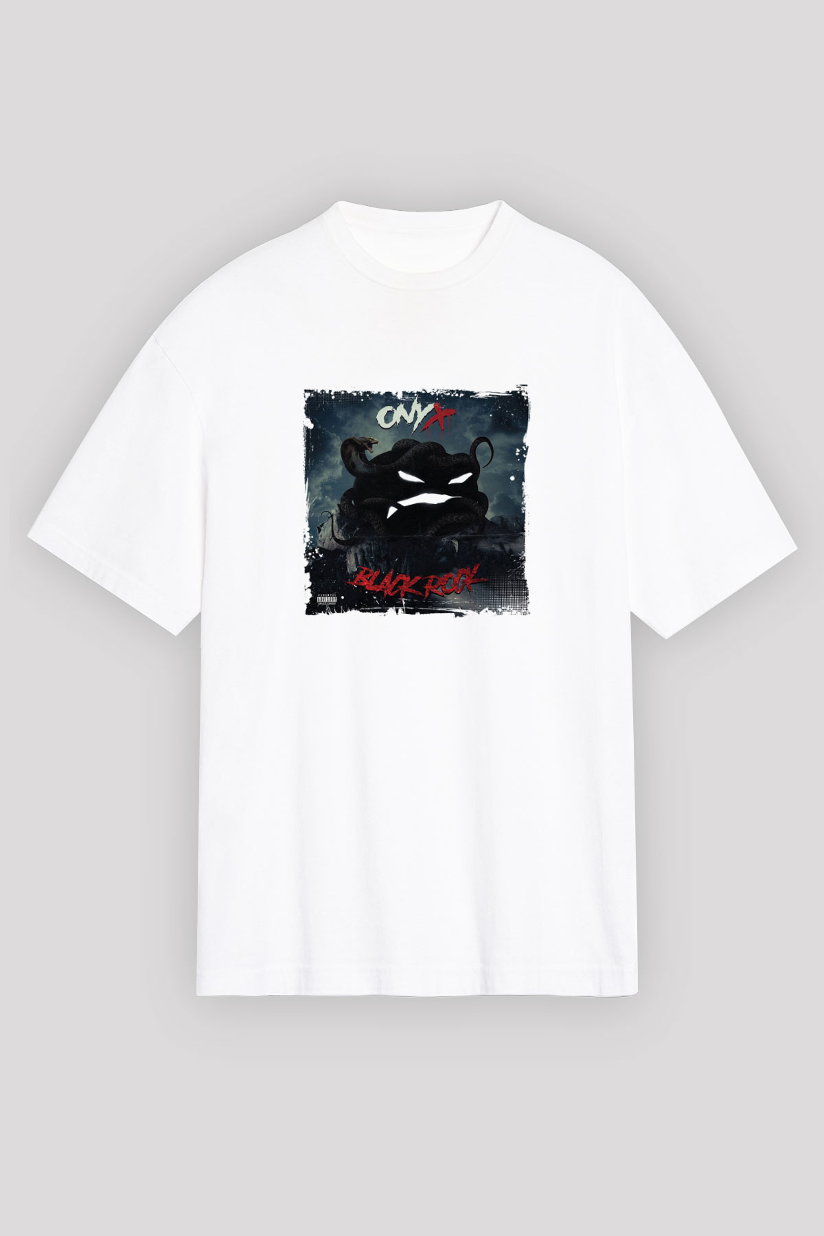 Onyx Baskılı Unisex Beyaz Tişört