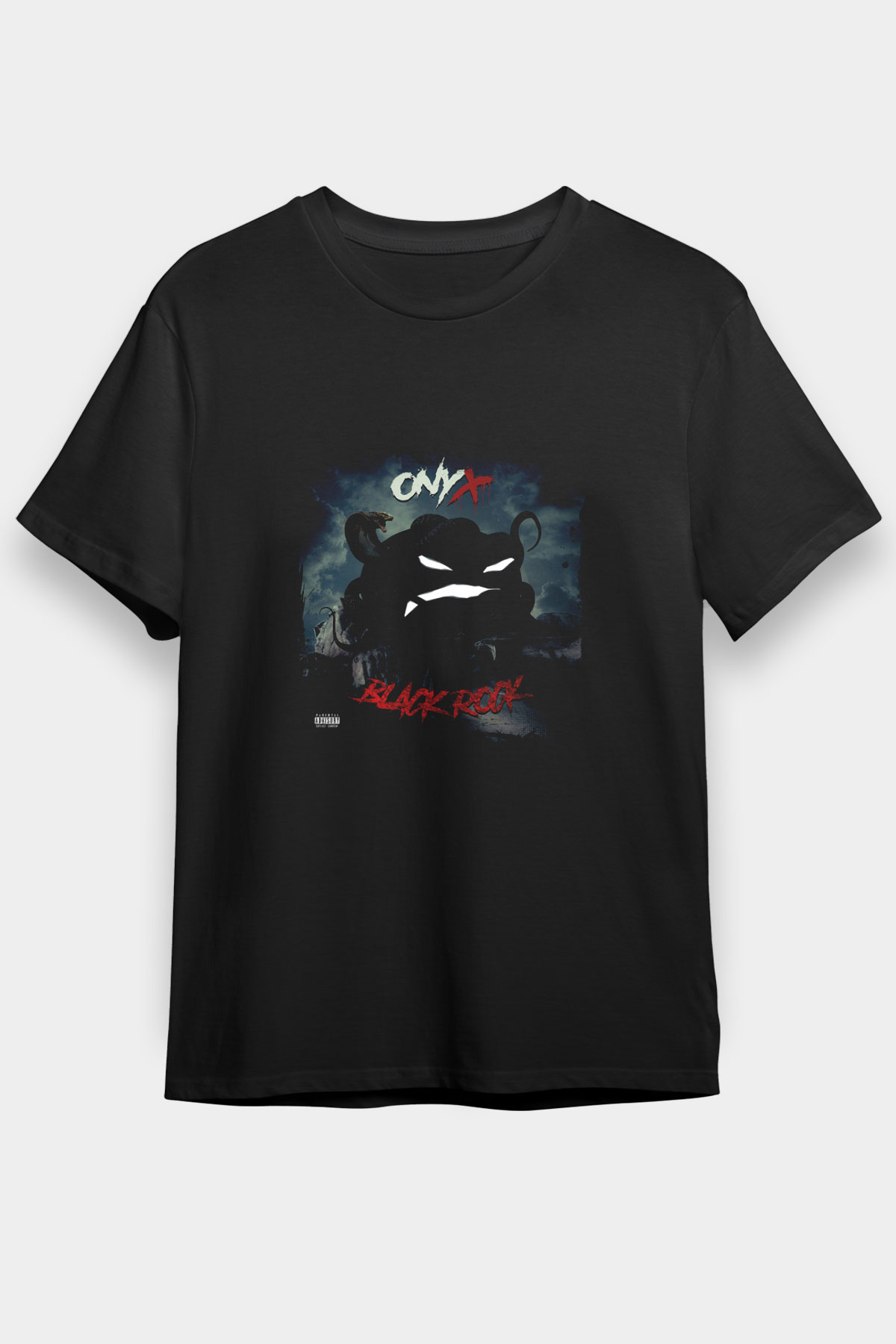 Onyx Baskılı Unisex Siyah Tişört