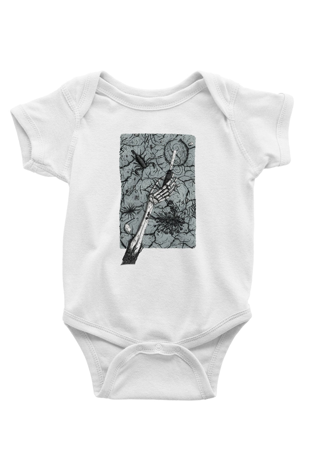 Opeth Baskılı Beyaz Unisex Bebek Body - Zıbın