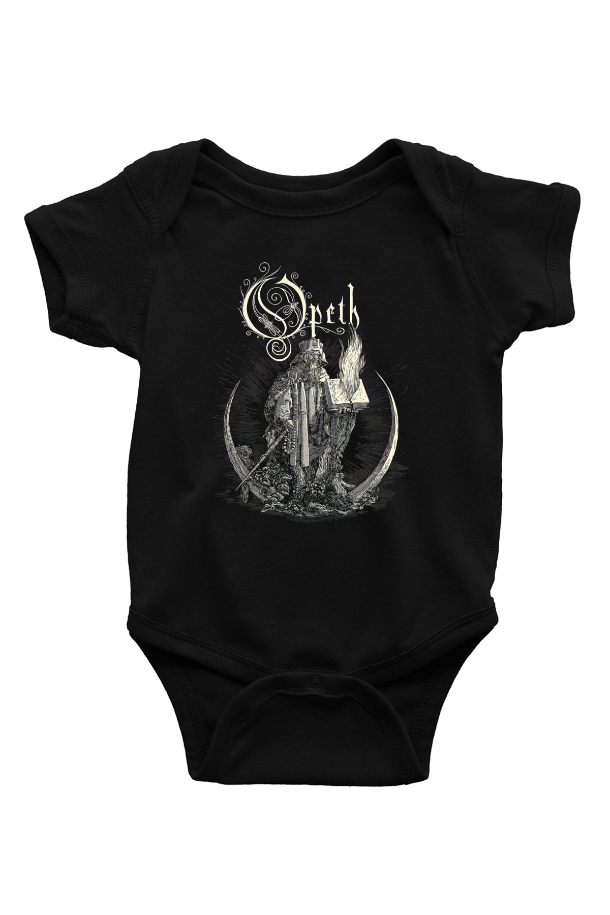 Opeth Baskılı Siyah Bebek Body - Zıbın