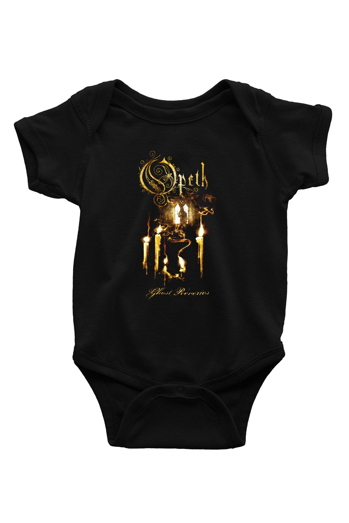 Opeth Baskılı Siyah Bebek Body - Zıbın