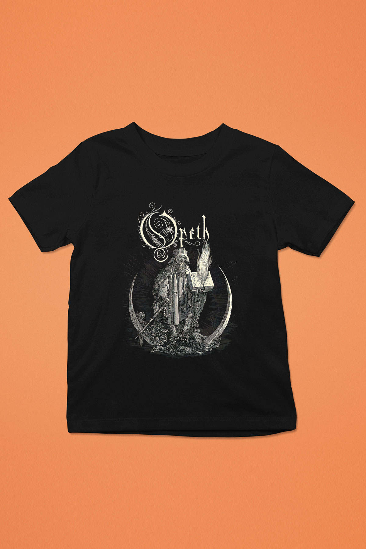 Opeth Baskılı Siyah Unisex Çocuk Tişört