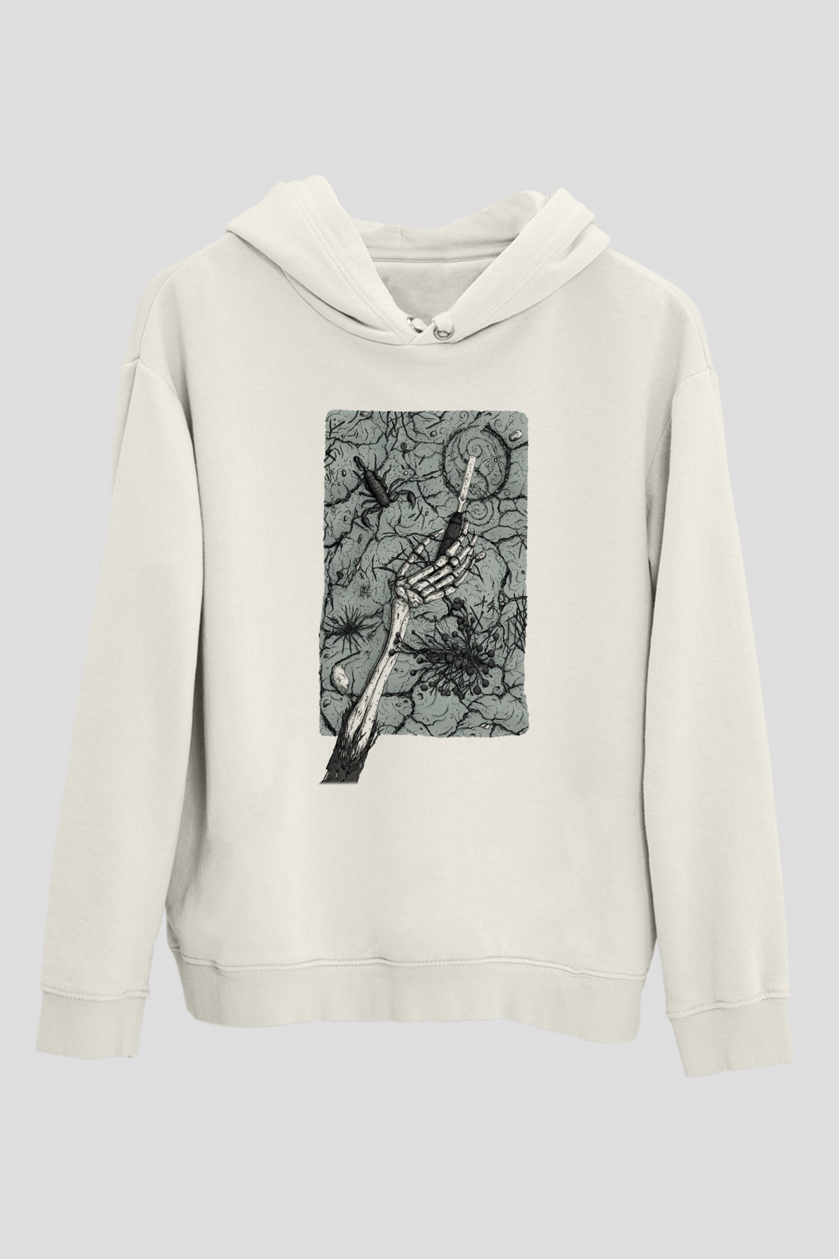 Opeth Beyaz Unisex Kapşonlu Sweatshirt