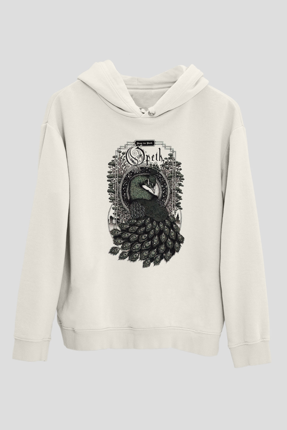 Opeth Beyaz Unisex Kapşonlu Sweatshirt