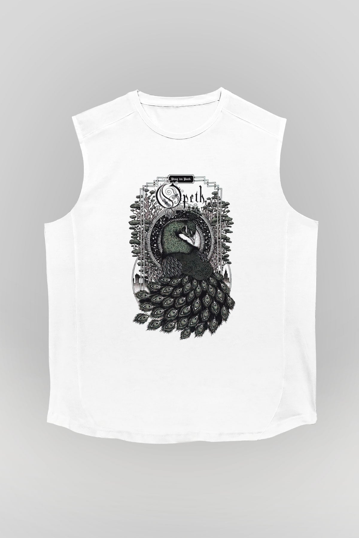 Opeth Beyaz Unisex Kolsuz Tişört