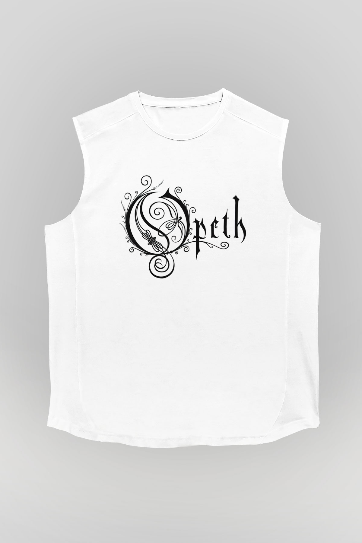 Opeth Beyaz Unisex Kolsuz Tişört