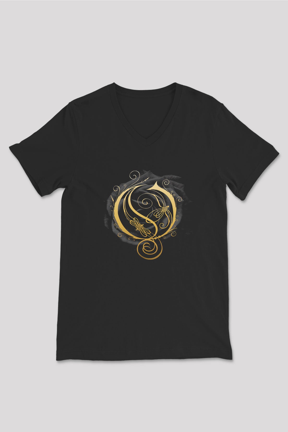 Opeth Siyah Unisex V Yaka Tişört T-Shirt