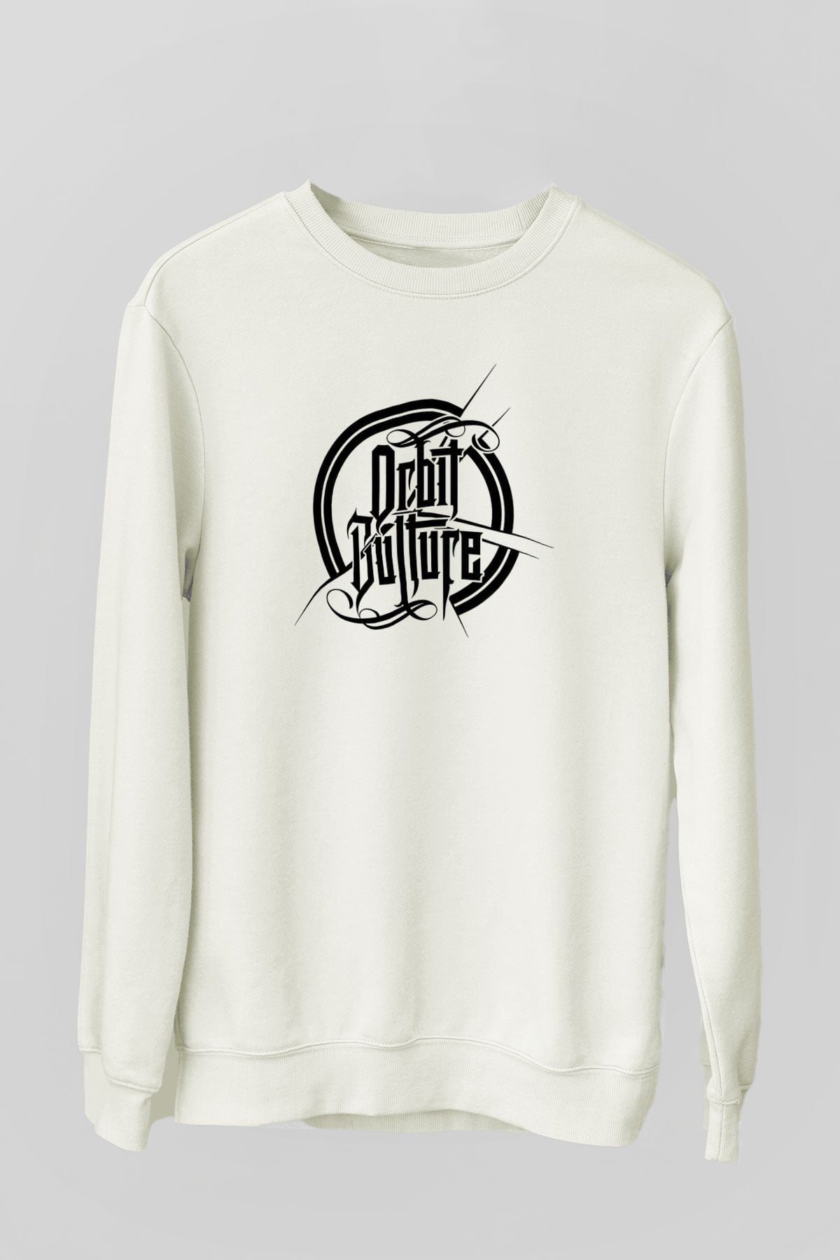 Orbit Culture Baskılı Beyaz Unisex Sweatshirt