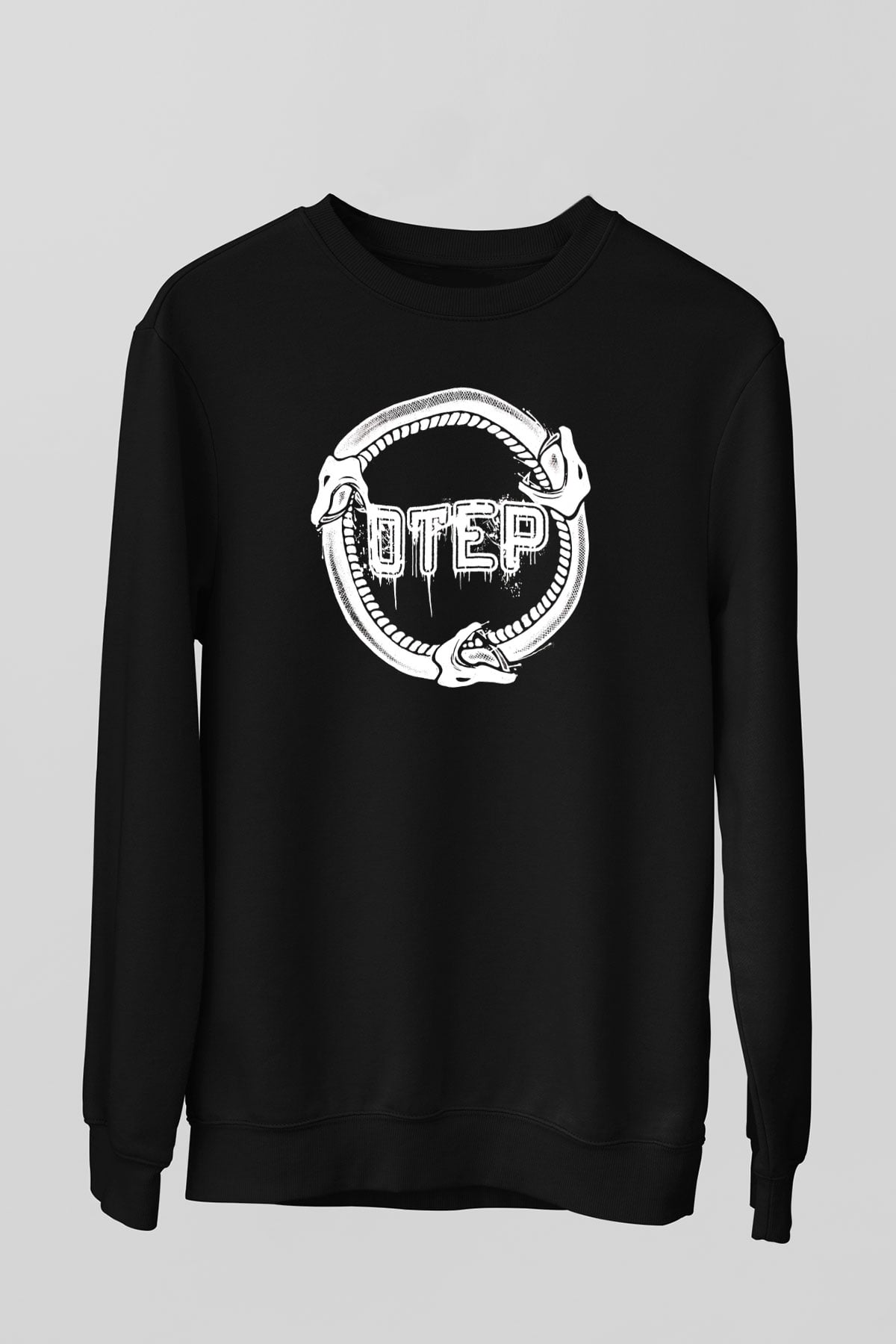 Otep Baskılı Unisex Siyah Sweatshirt