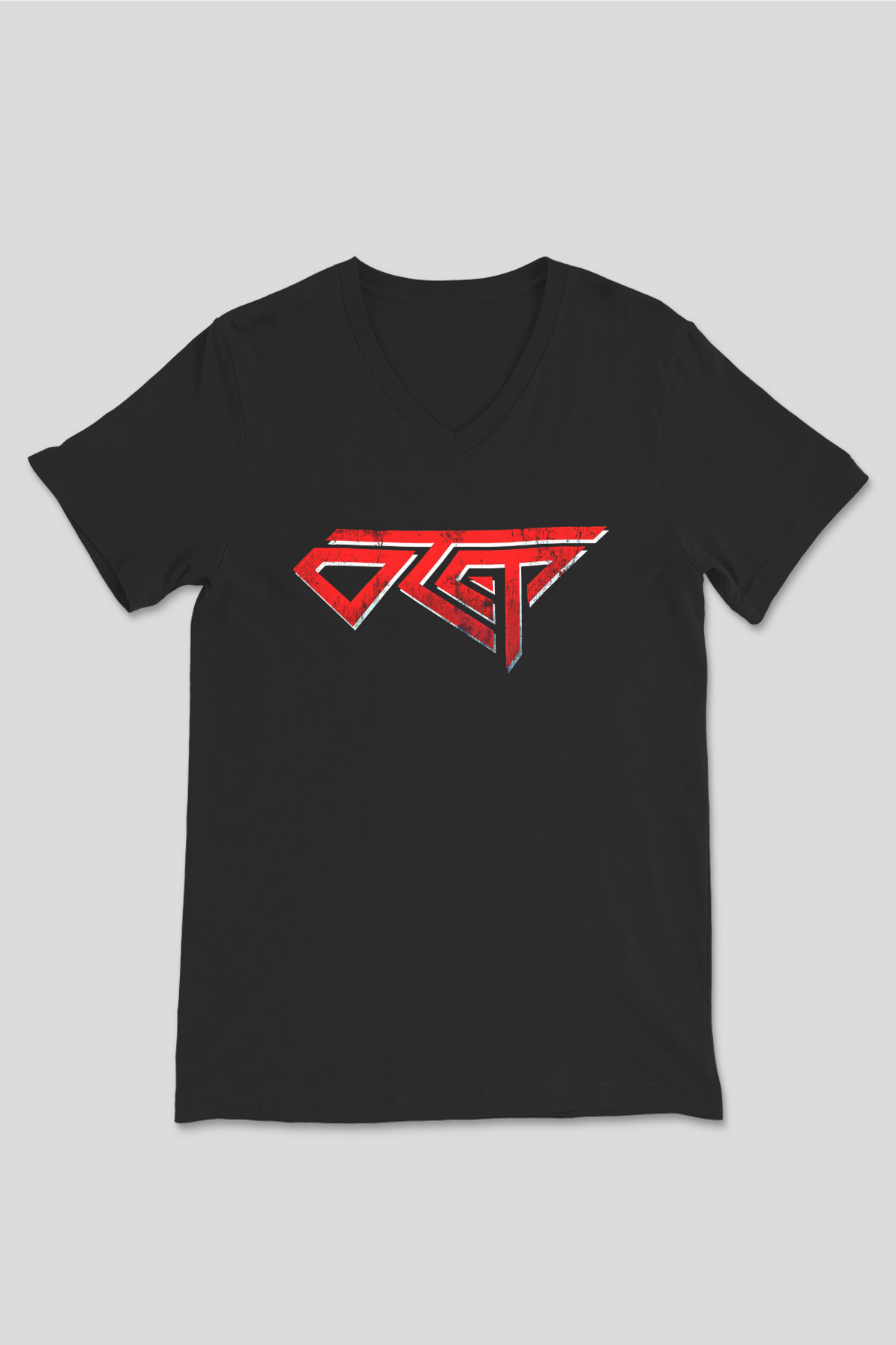 Otep Baskılı Unisex Siyah V Yaka Tişört - Tshirt