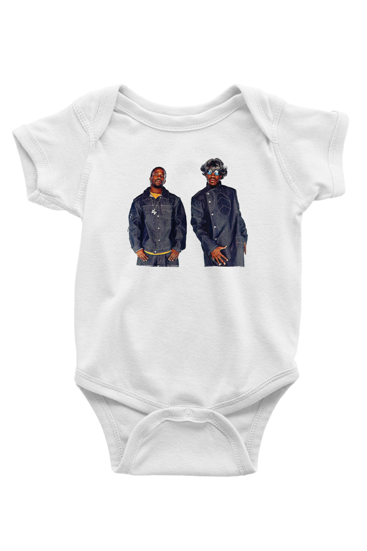 OutKast Baskılı Beyaz Unisex Bebek Body - Zıbın