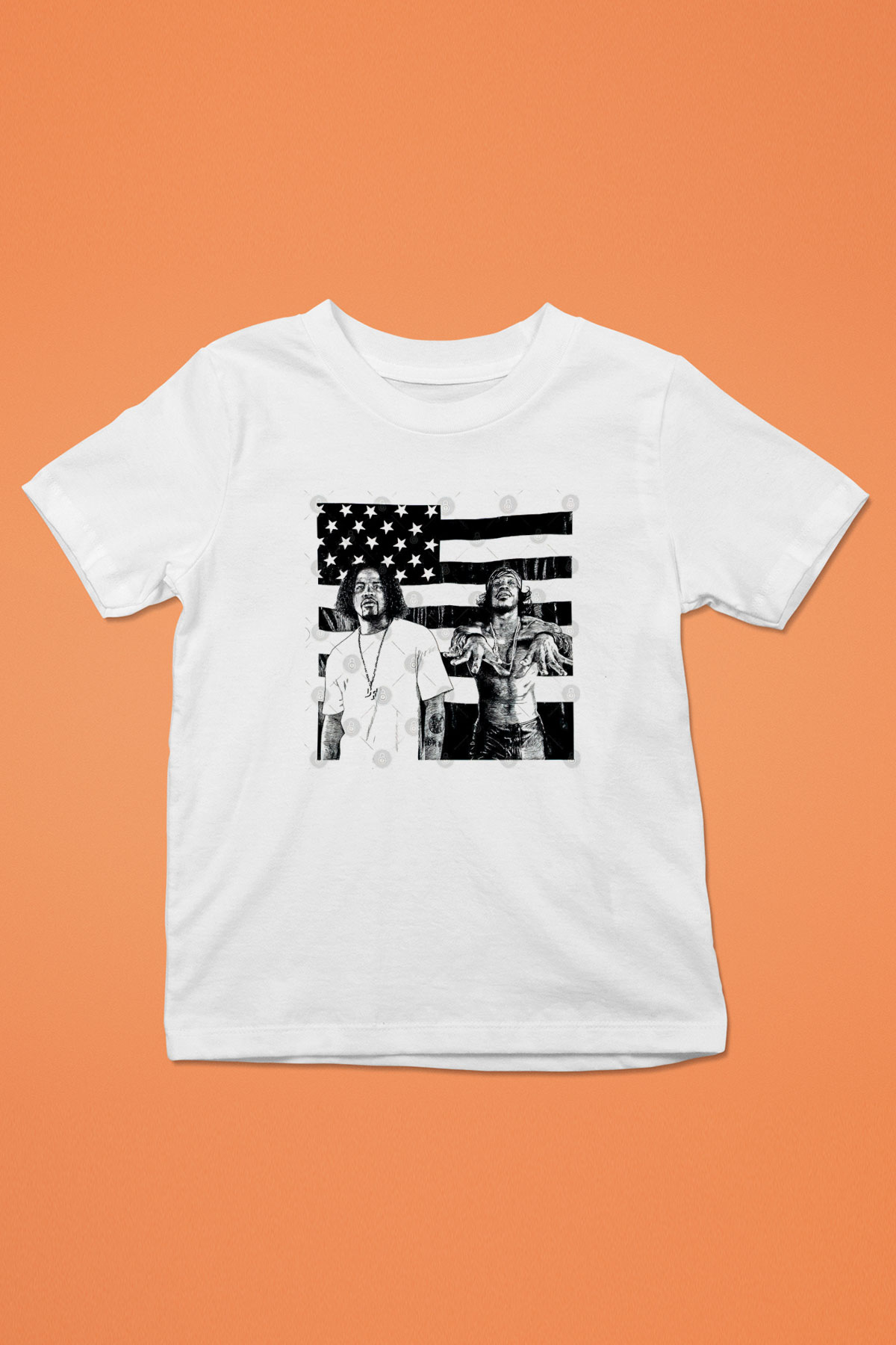 OutKast Baskılı Beyaz Unisex Beyaz Çocuk Tişört - Tshirt