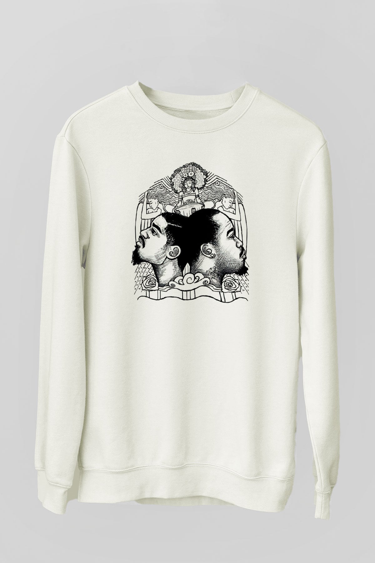 OutKast Baskılı Beyaz Unisex Sweatshirt
