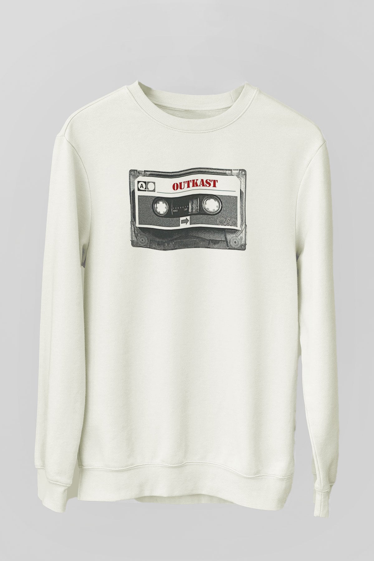 OutKast Baskılı Beyaz Unisex Sweatshirt