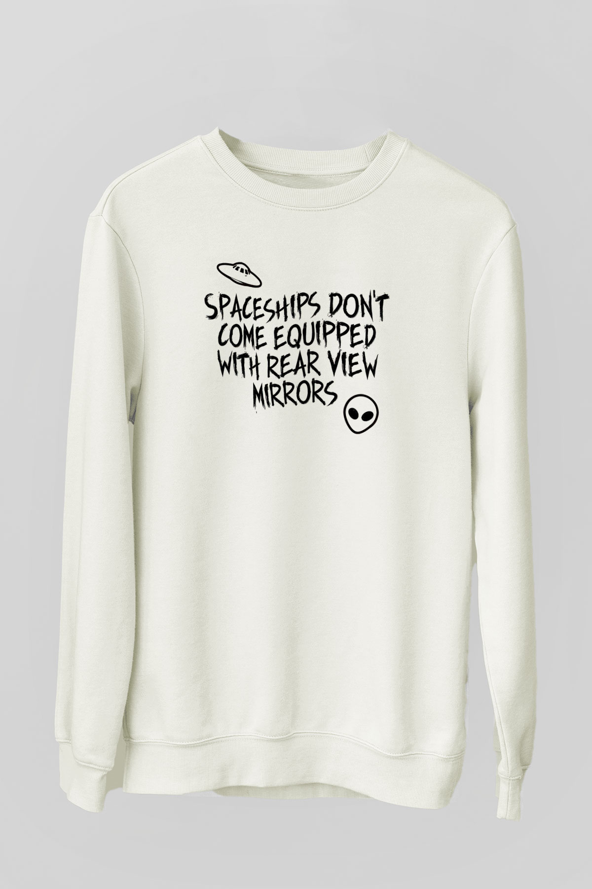 OutKast Baskılı Beyaz Unisex Sweatshirt