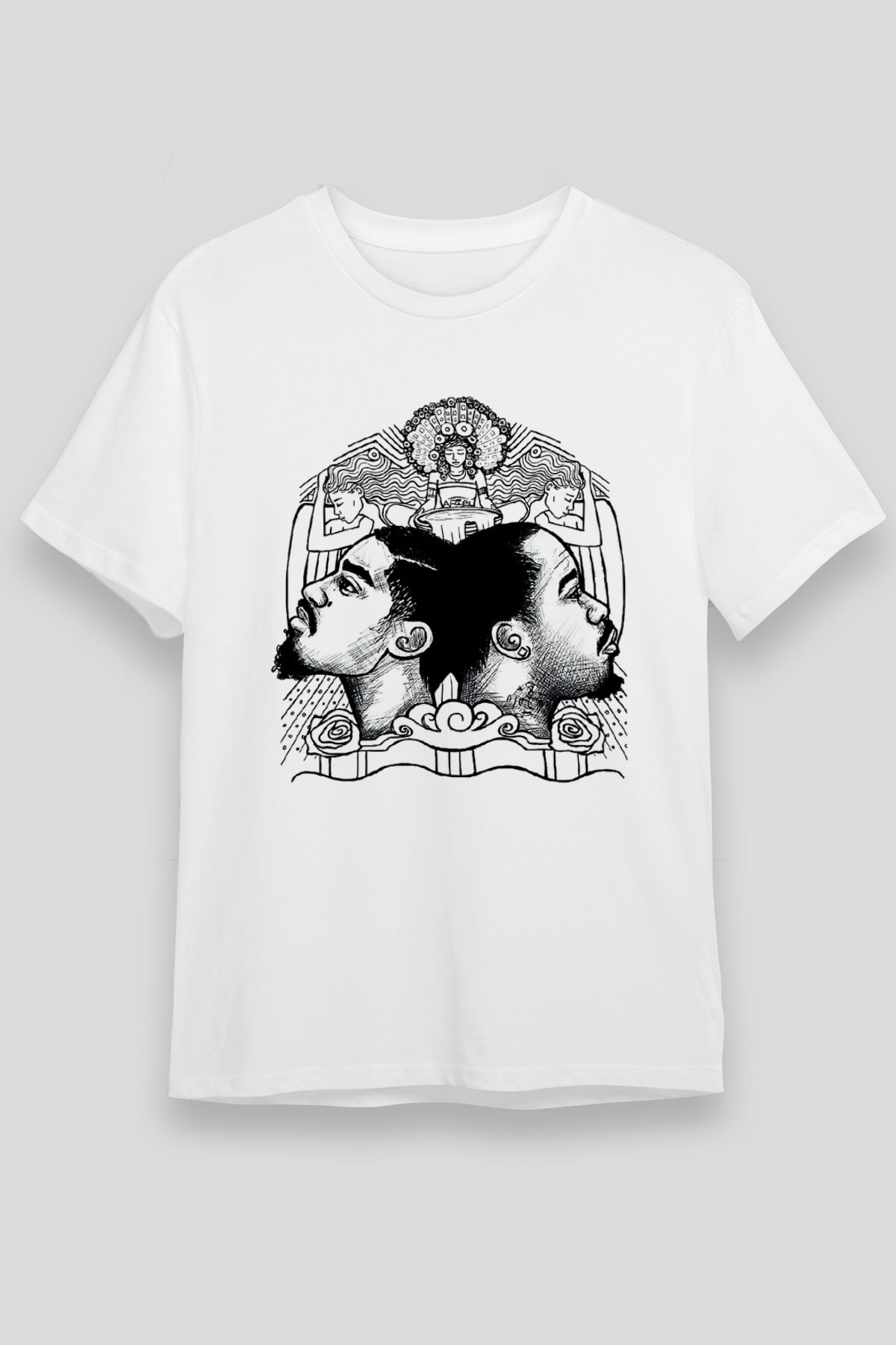 OutKast Baskılı Unisex Beyaz Tişört - Tshirt