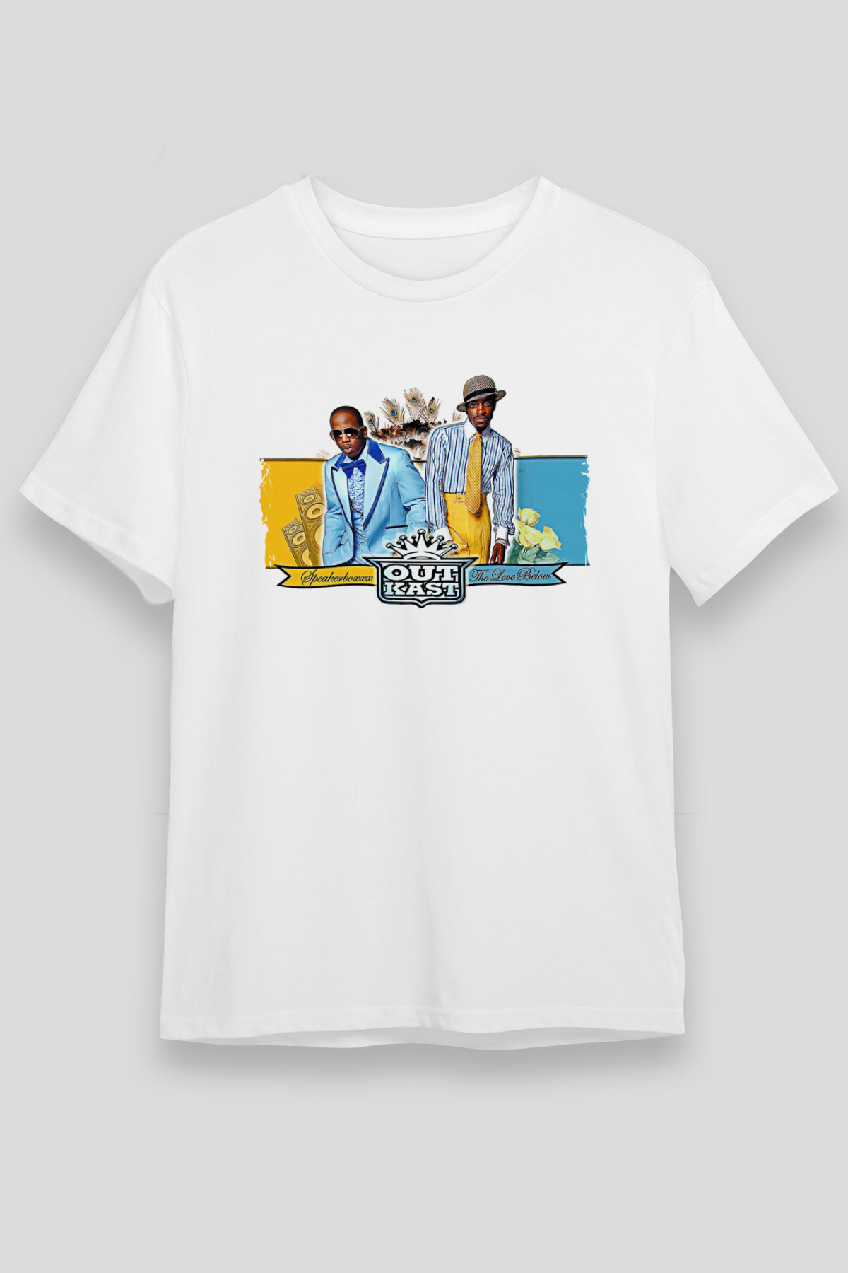 OutKast Baskılı Unisex Beyaz Tişört - Tshirt