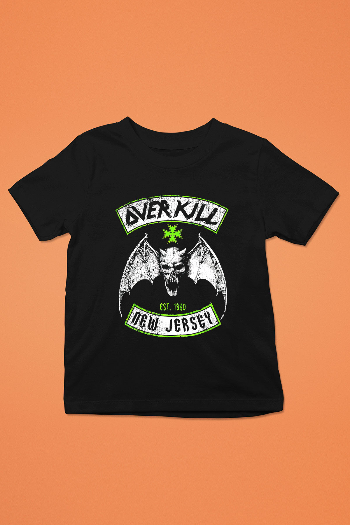 Overkill Baskılı Siyah Unisex Çocuk Tişört